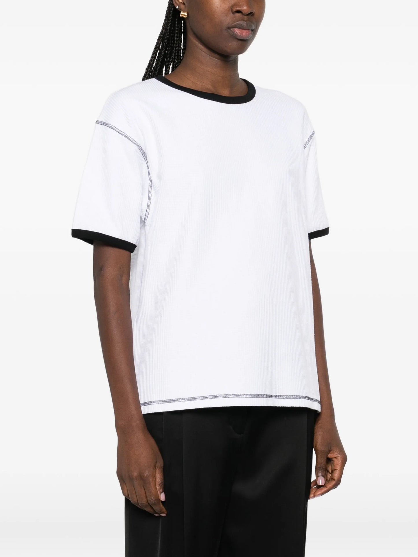 waffle trim T-shirt
