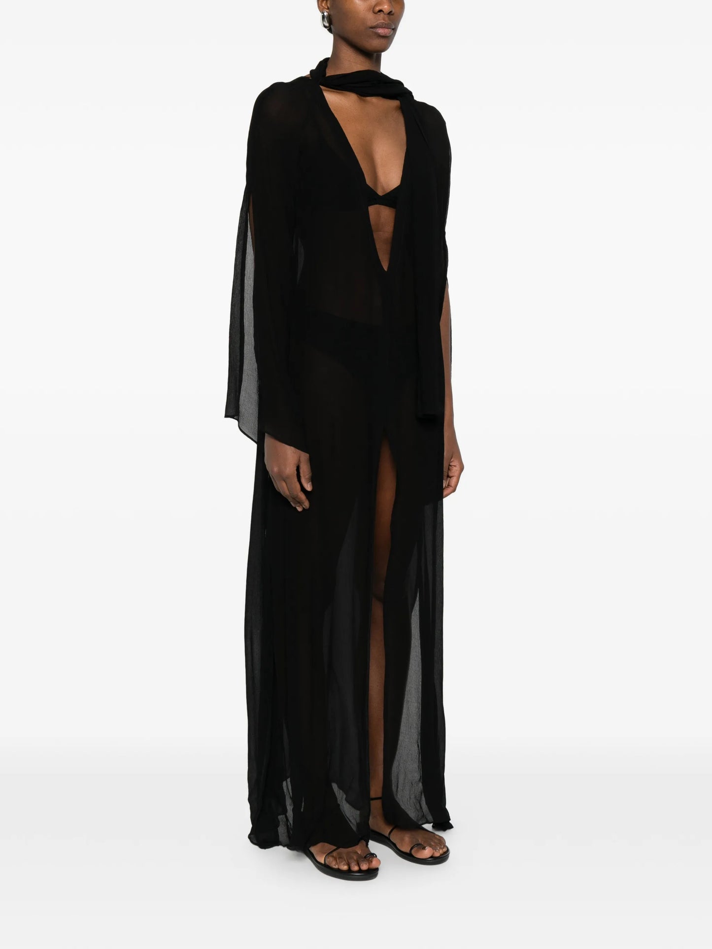 Avira V-neck maxi dress
