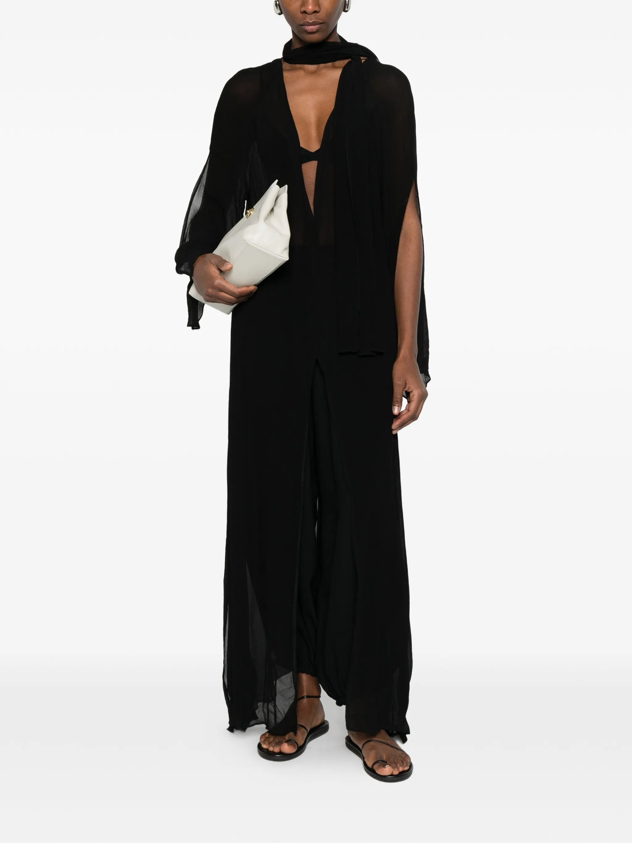 Avira V-neck maxi dress