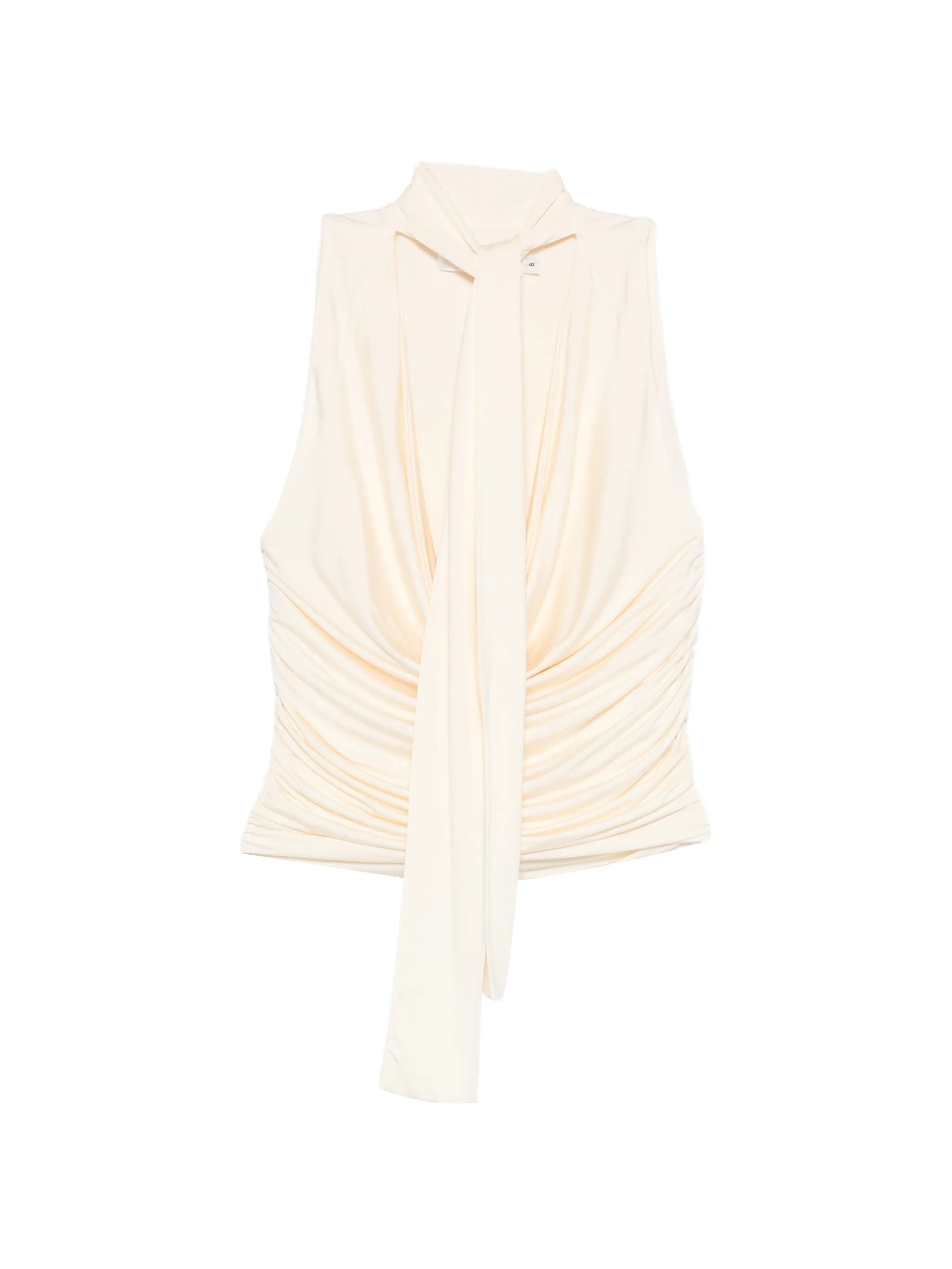 self-tie draped top