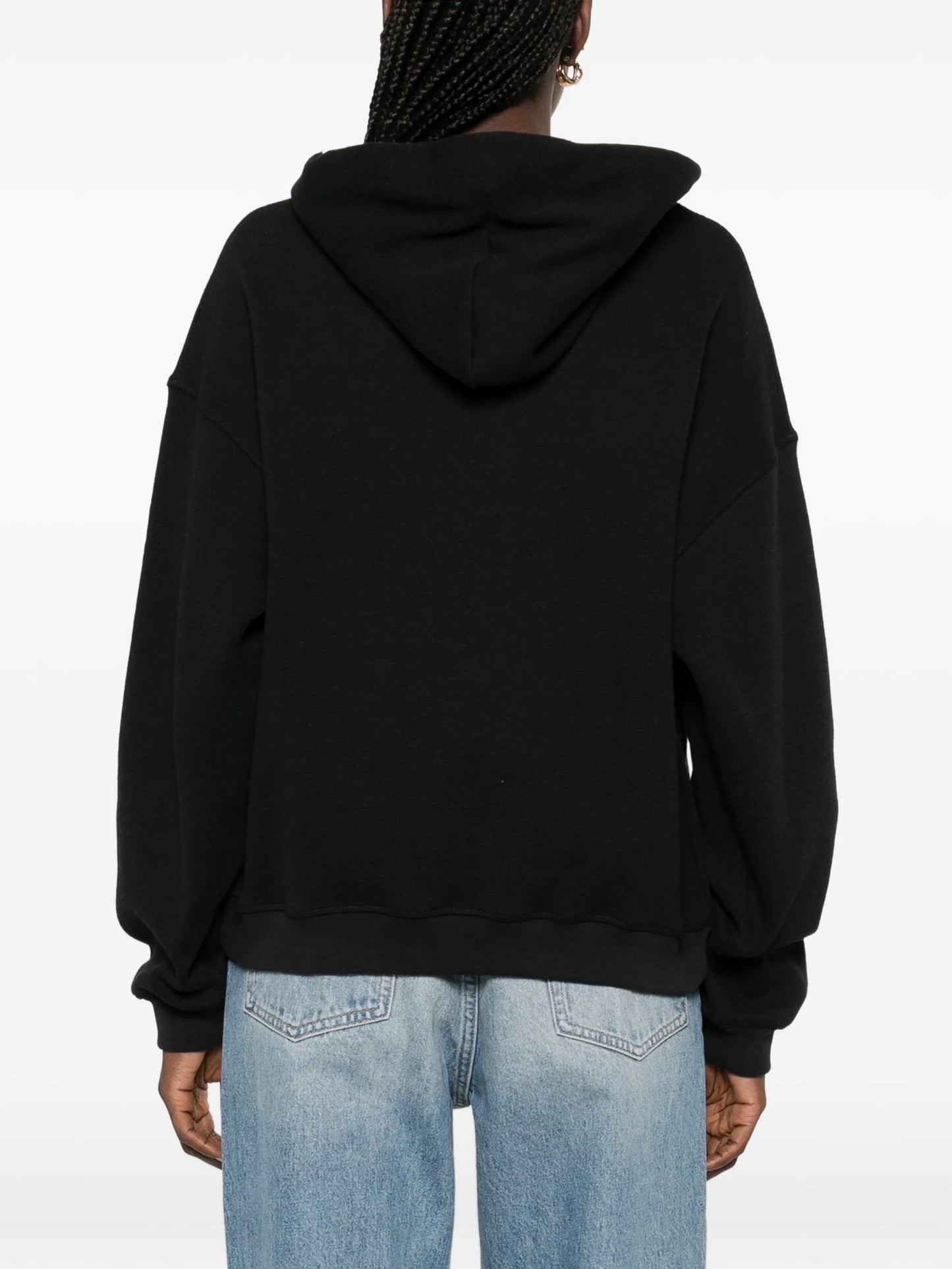 button-fastening hoodie
