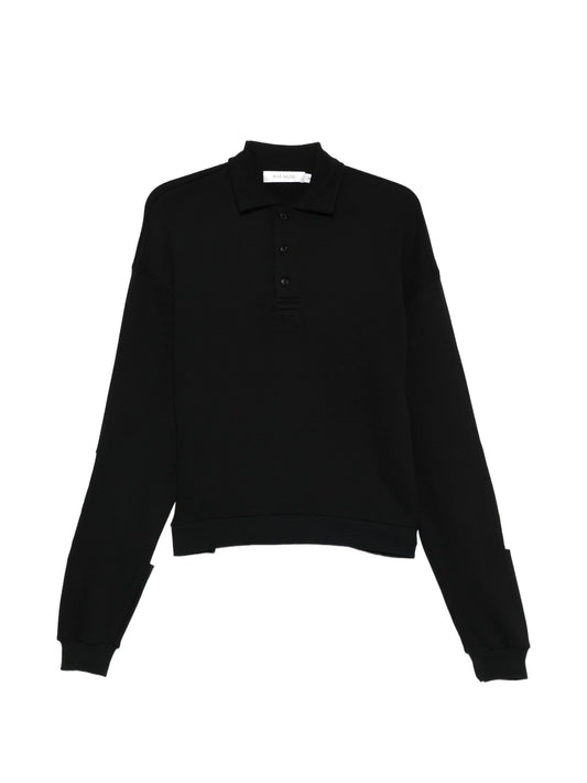 collared patched polo shirt