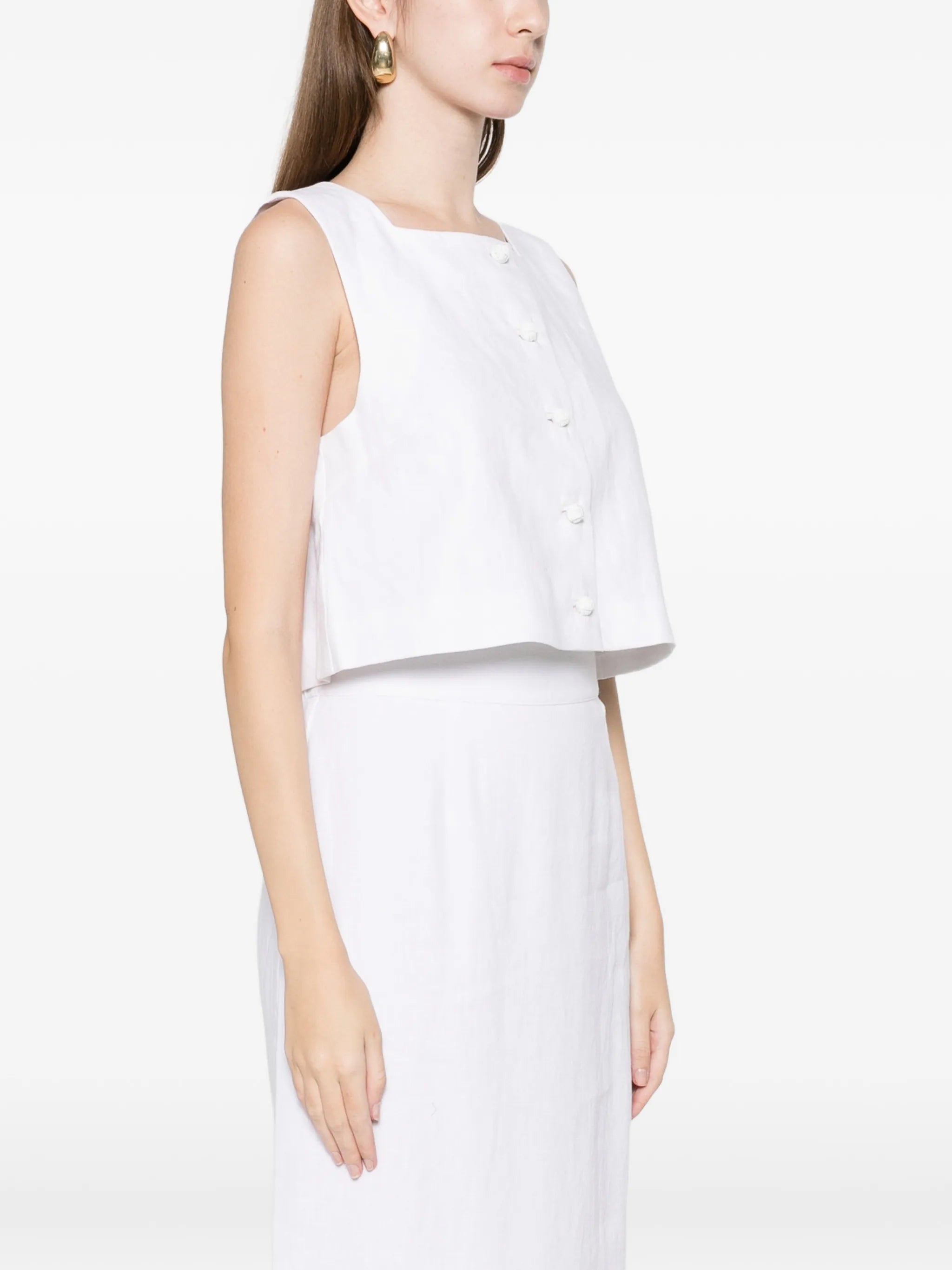 Rio button vest top
