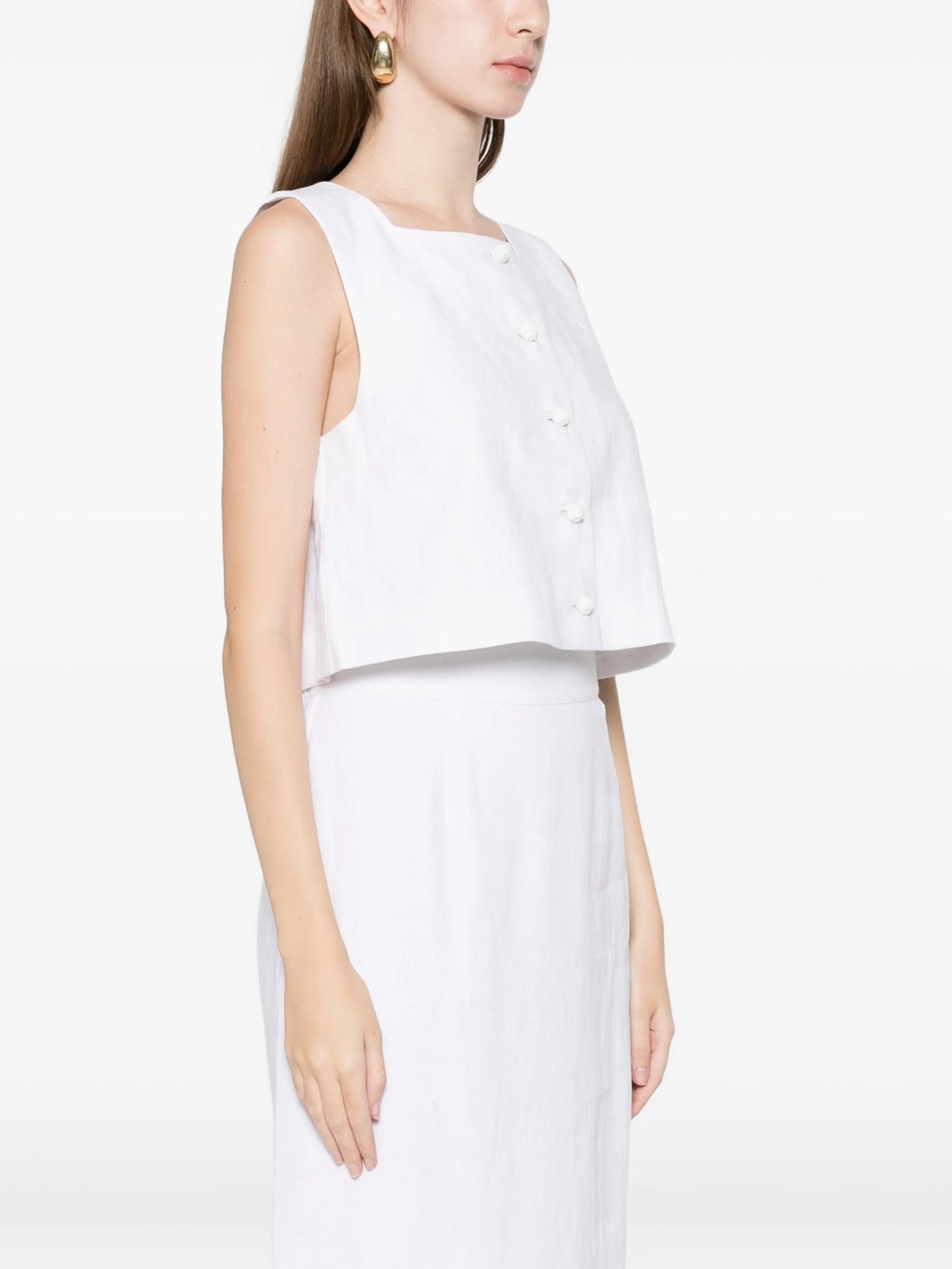 Rio button vest top