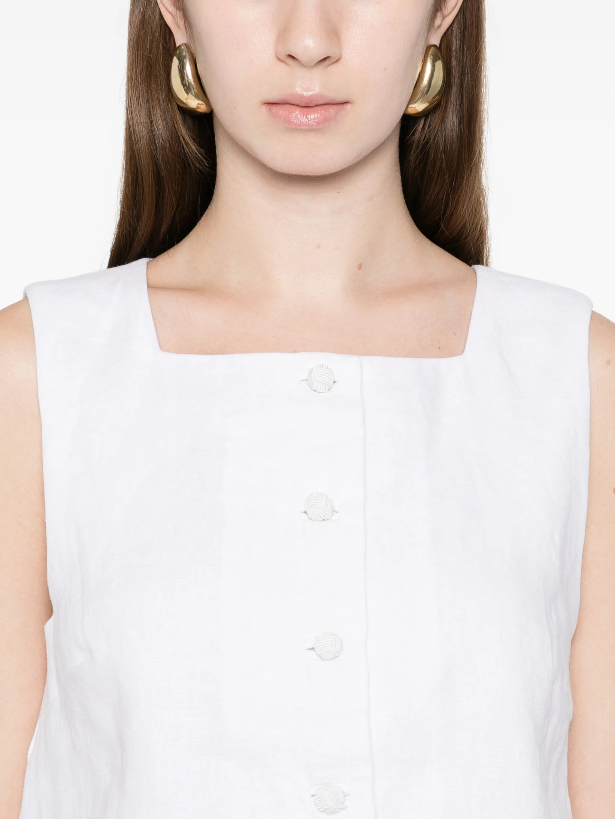 Rio button vest top