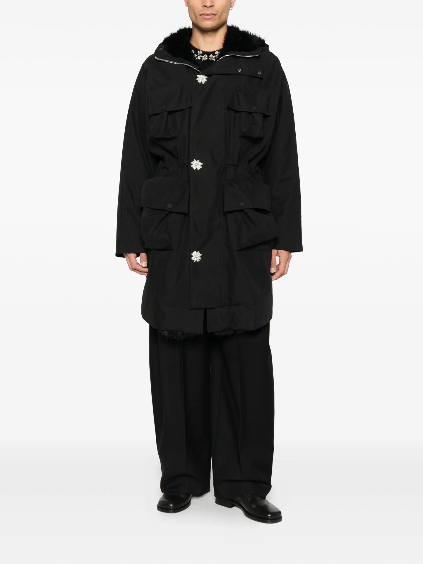 hooded parka coat