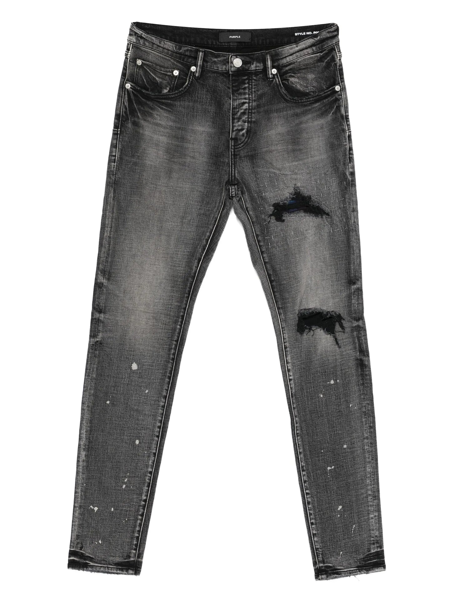 plaid-patch jeans