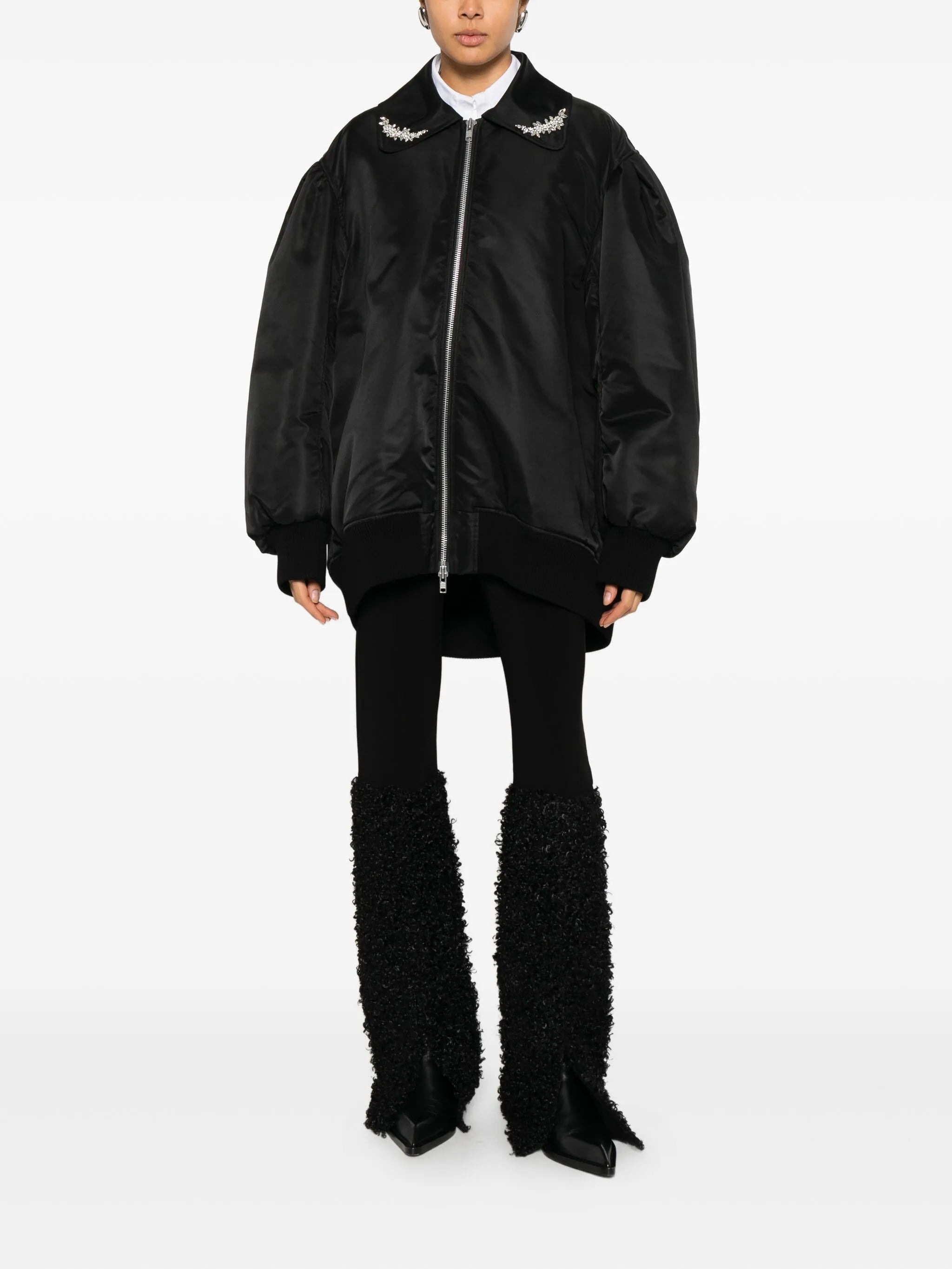 embellished bomber jacket