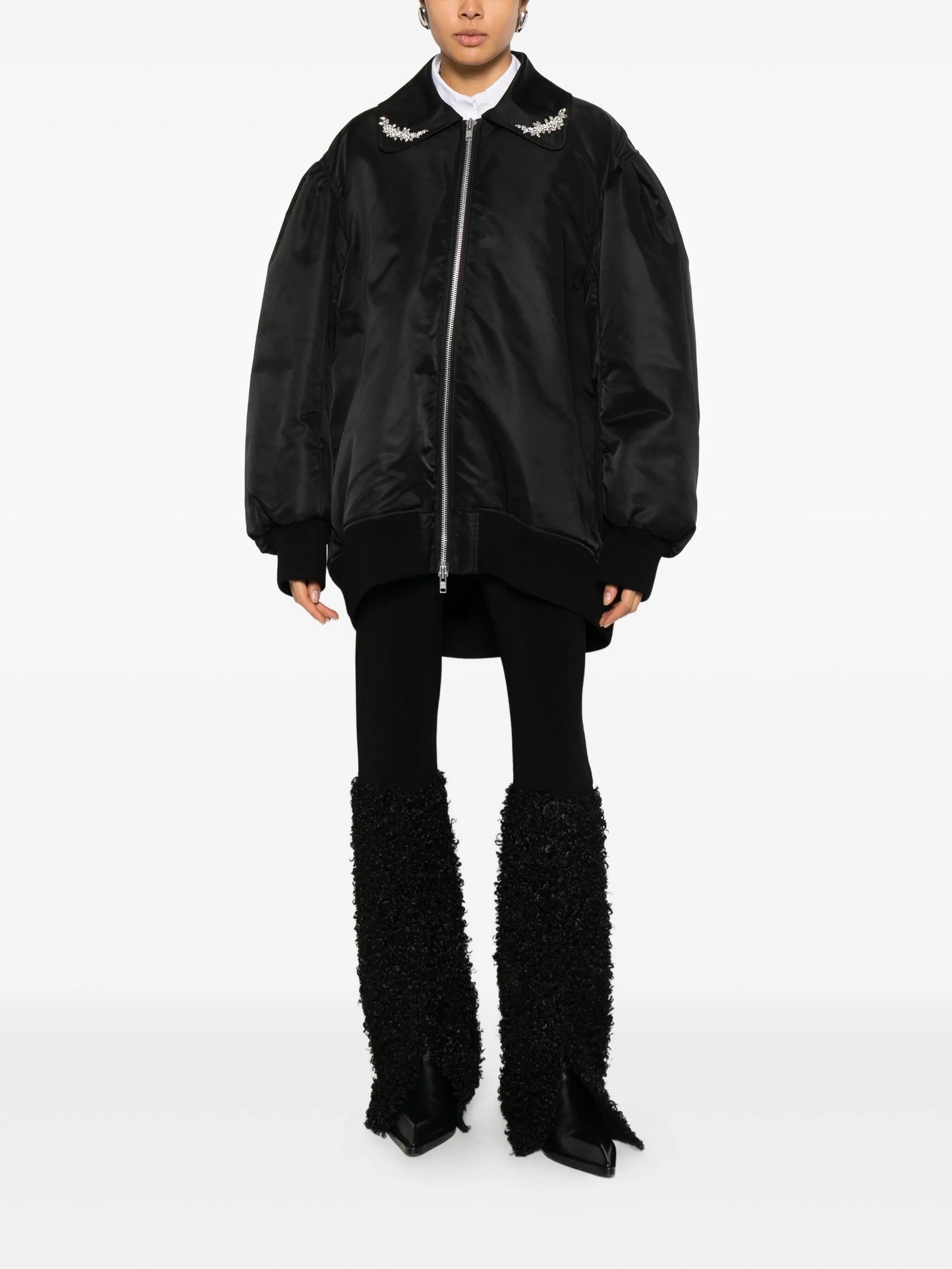 embellished bomber jacket