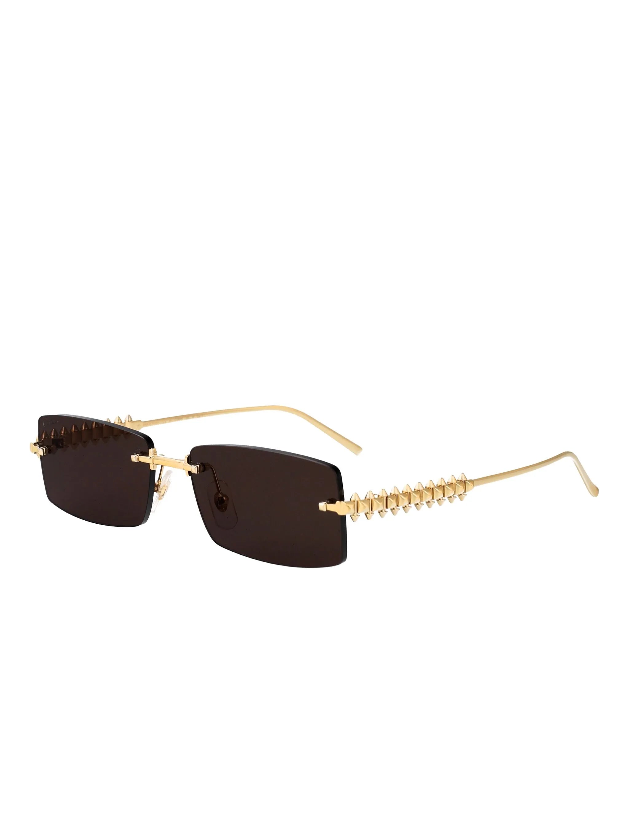 studded rectangle sunglasses
