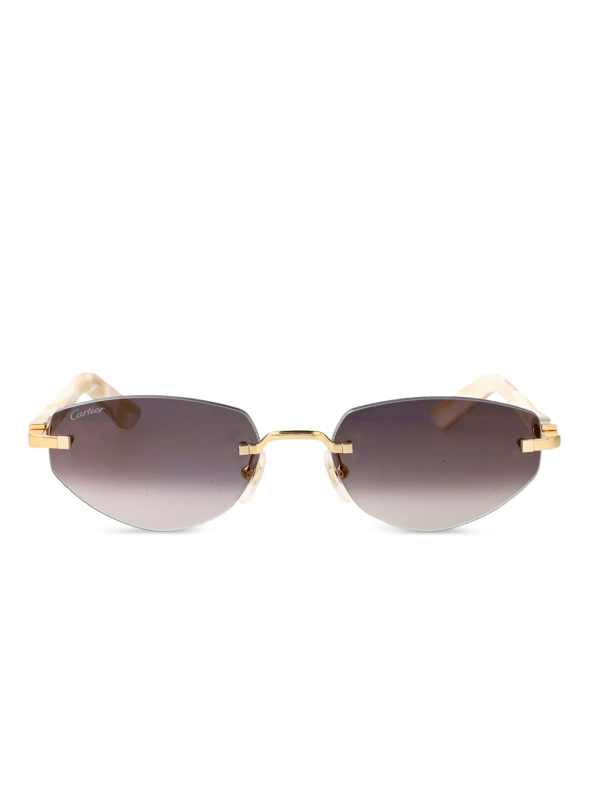 rimless sunglasses