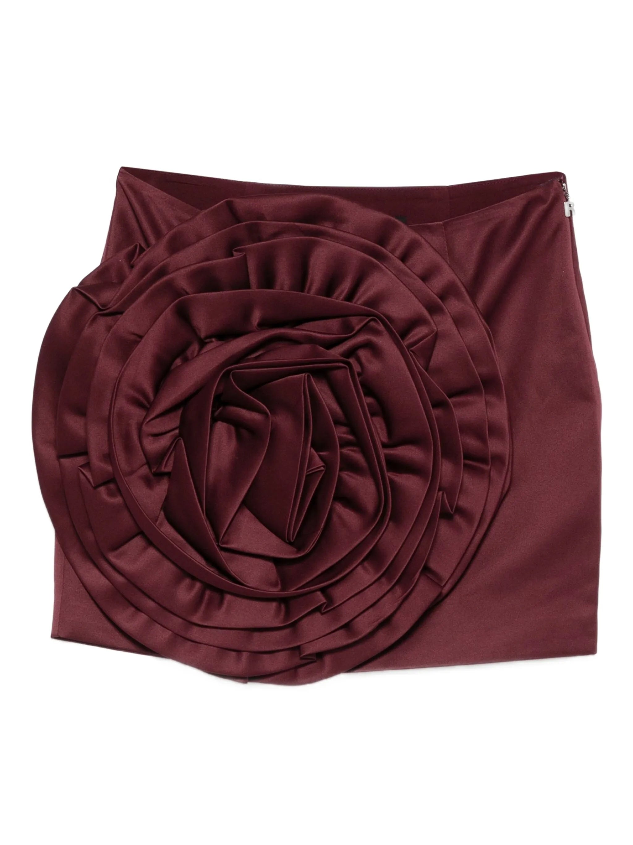 flower-embellished mini skirt