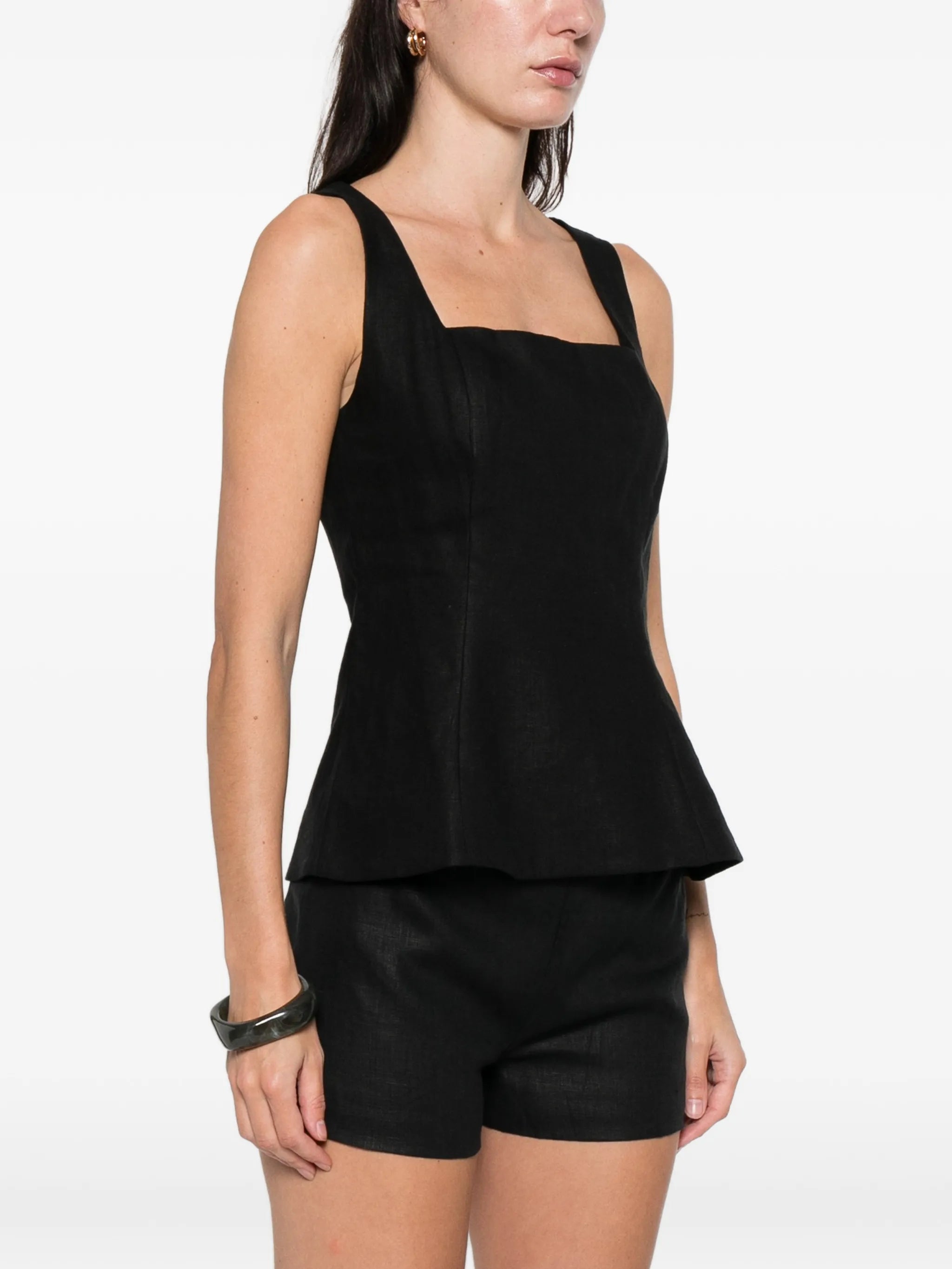 Mina square-neck top