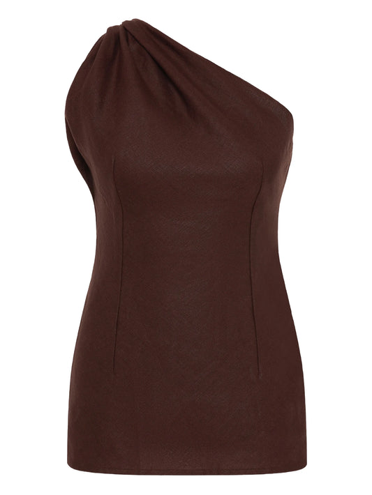Agua one-shoulder top