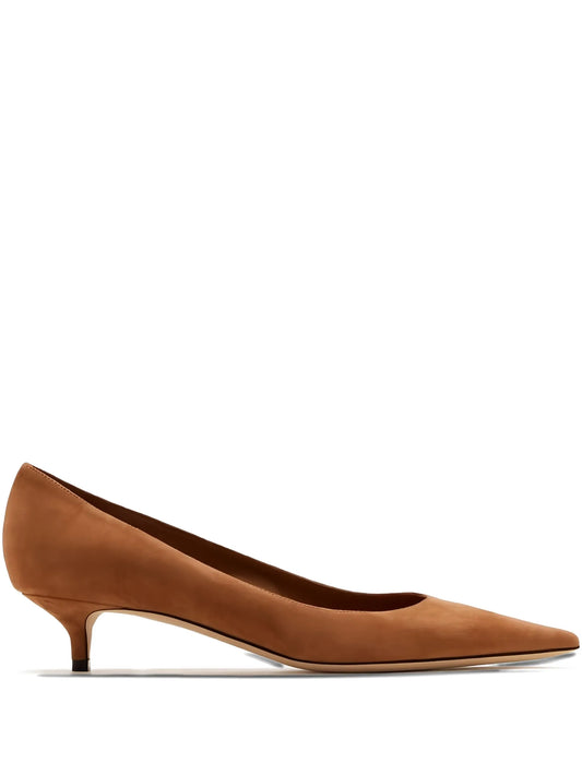 35mm Amela pointed suede pumps