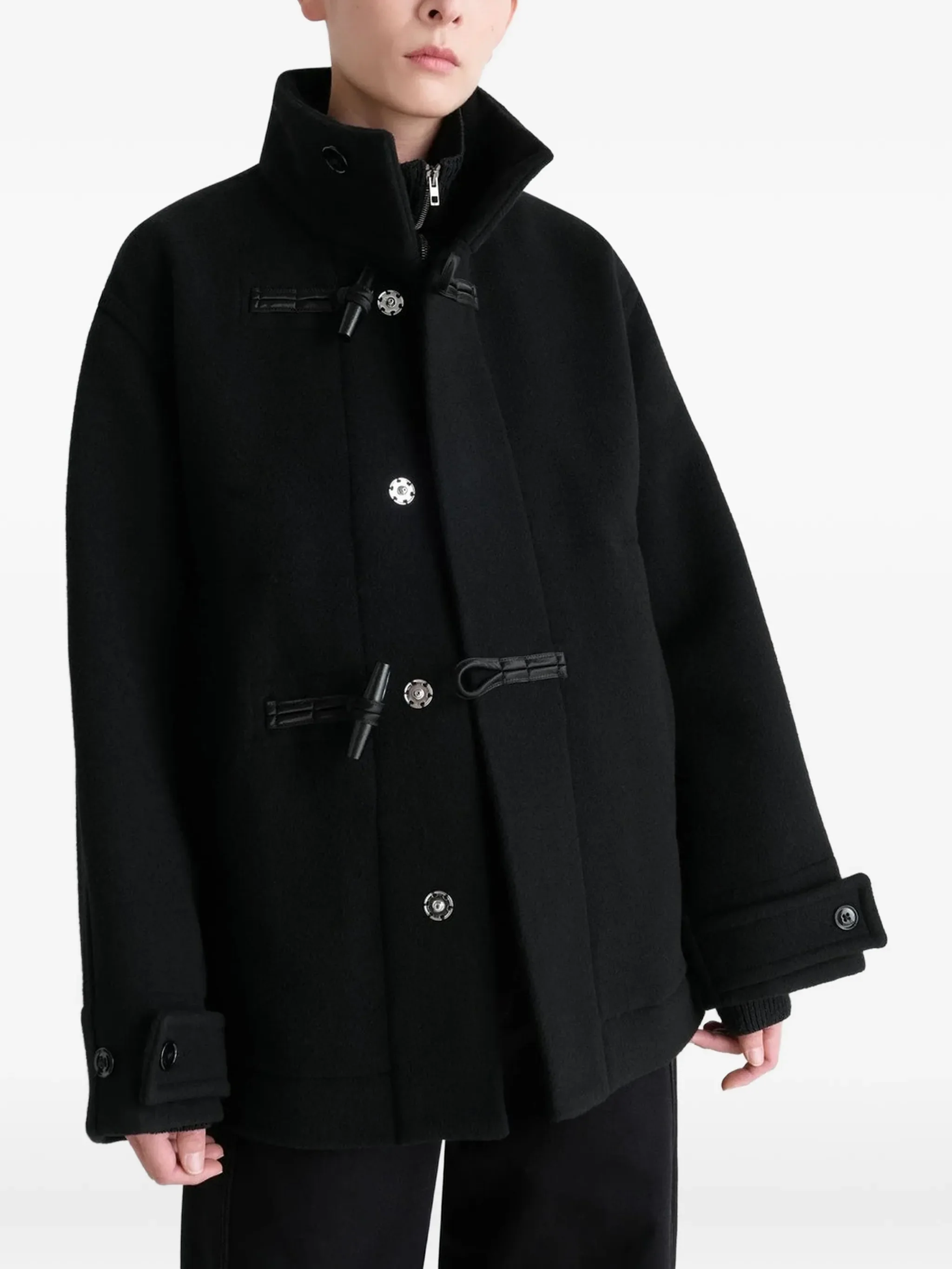 short duffle coat in double wool