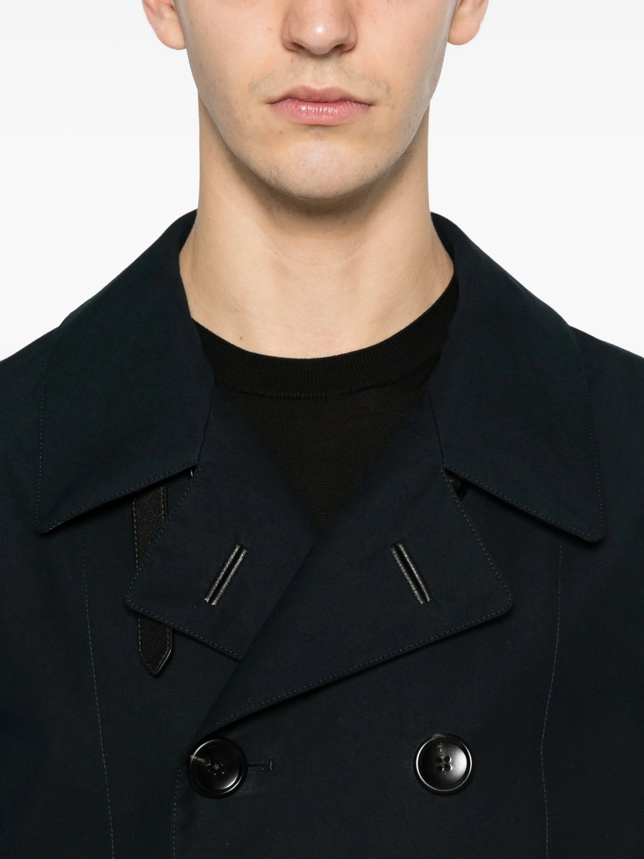 double-breasted peacoat