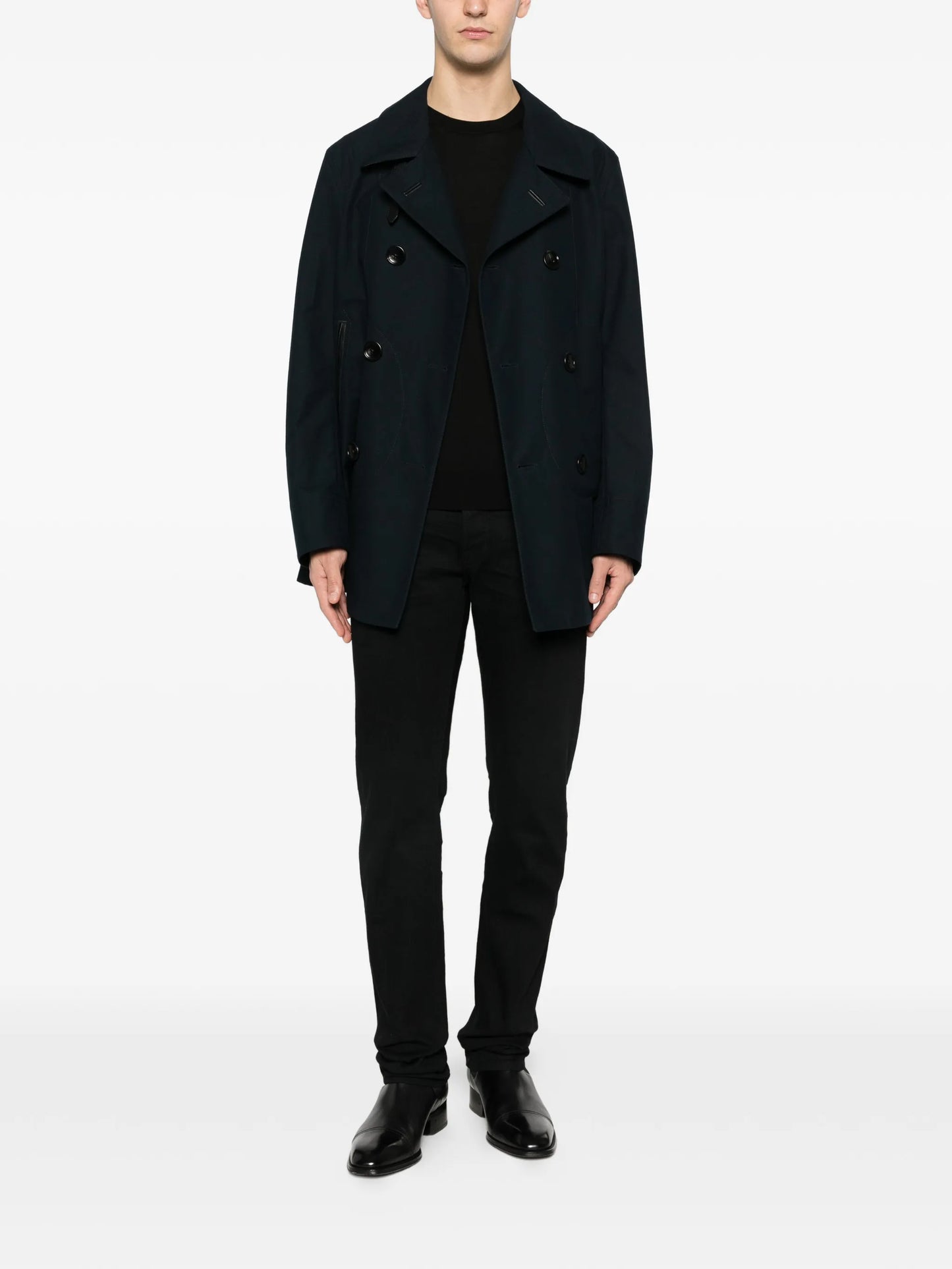 double-breasted peacoat