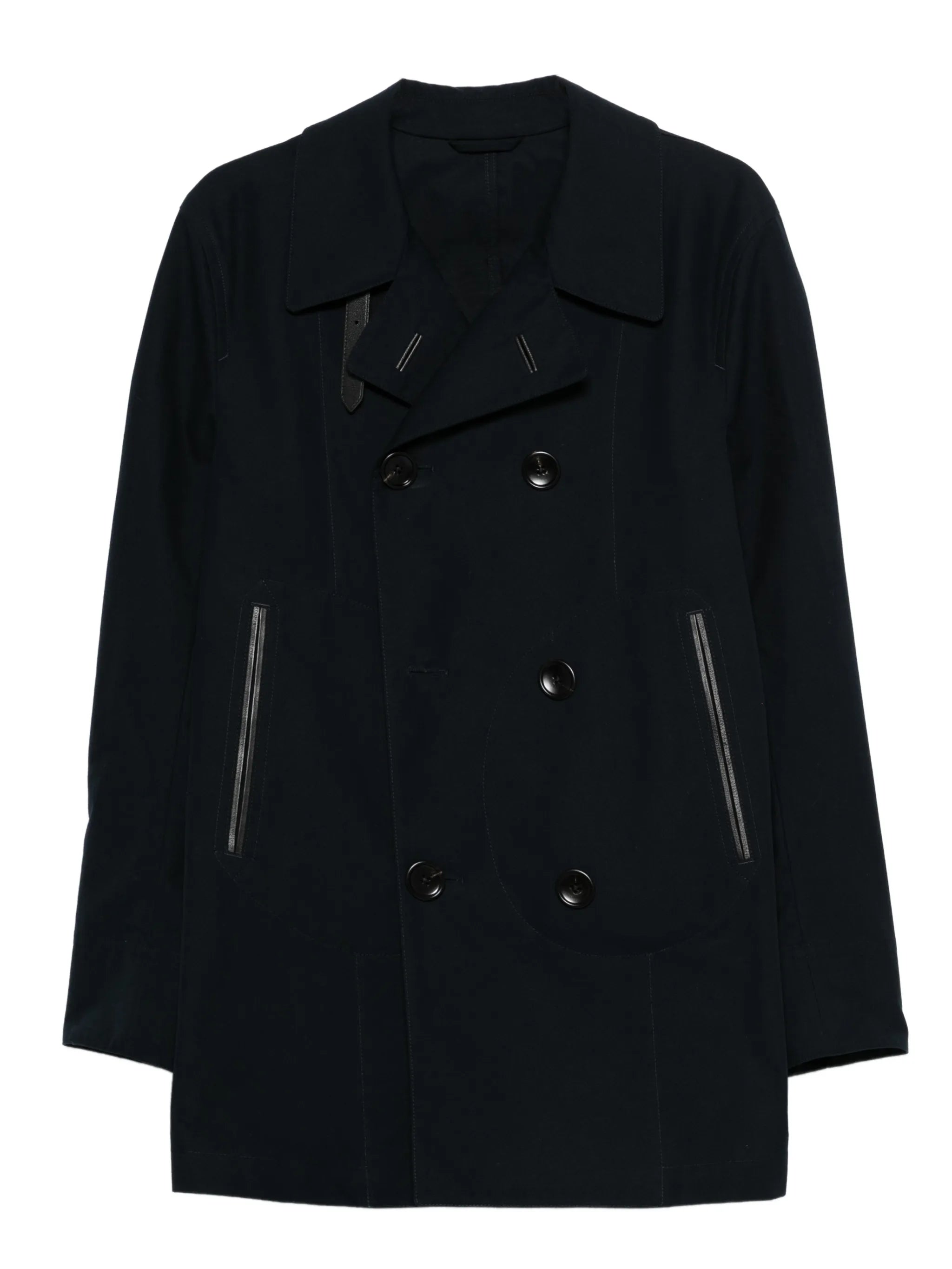 double-breasted peacoat