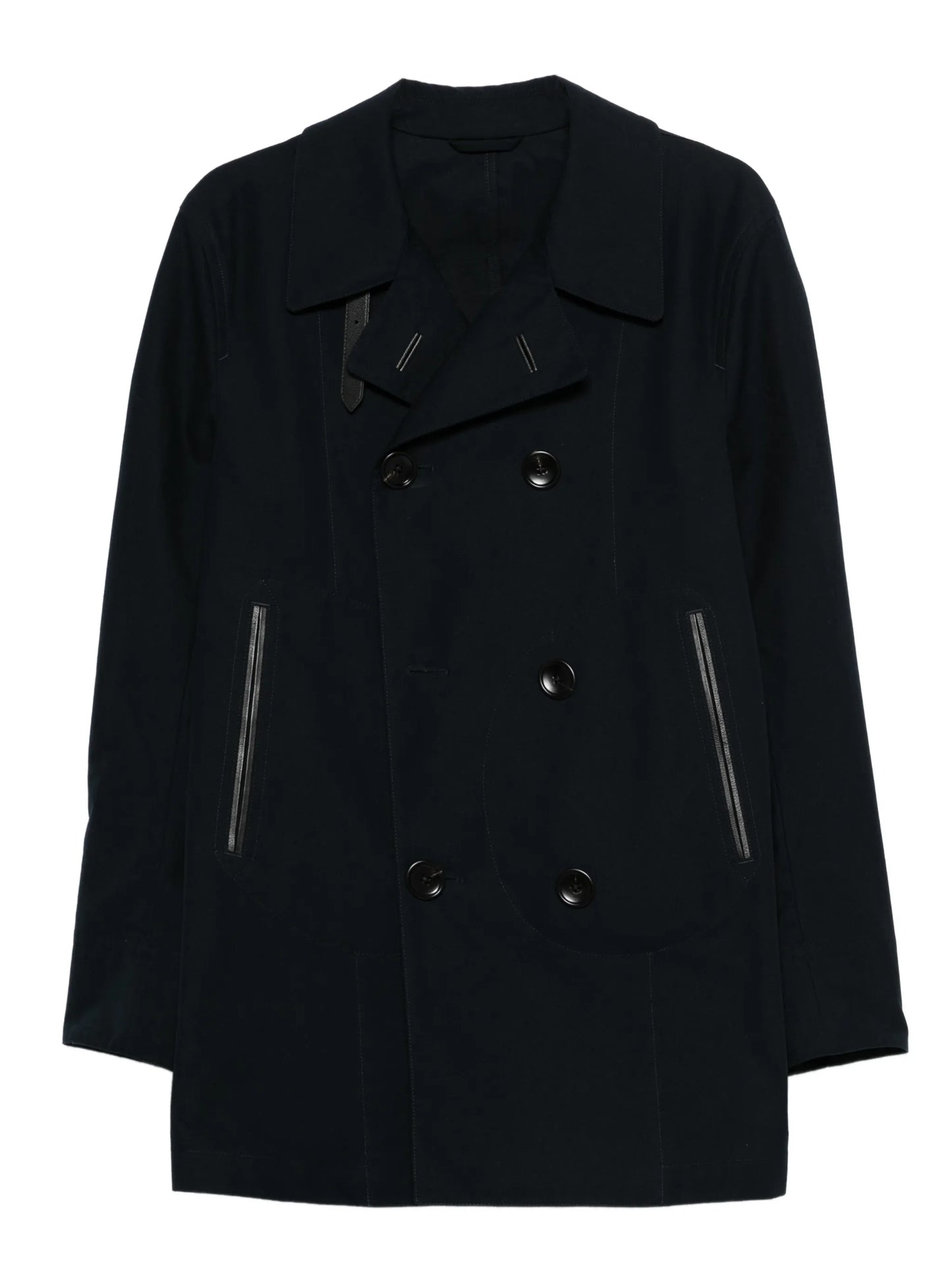double-breasted peacoat