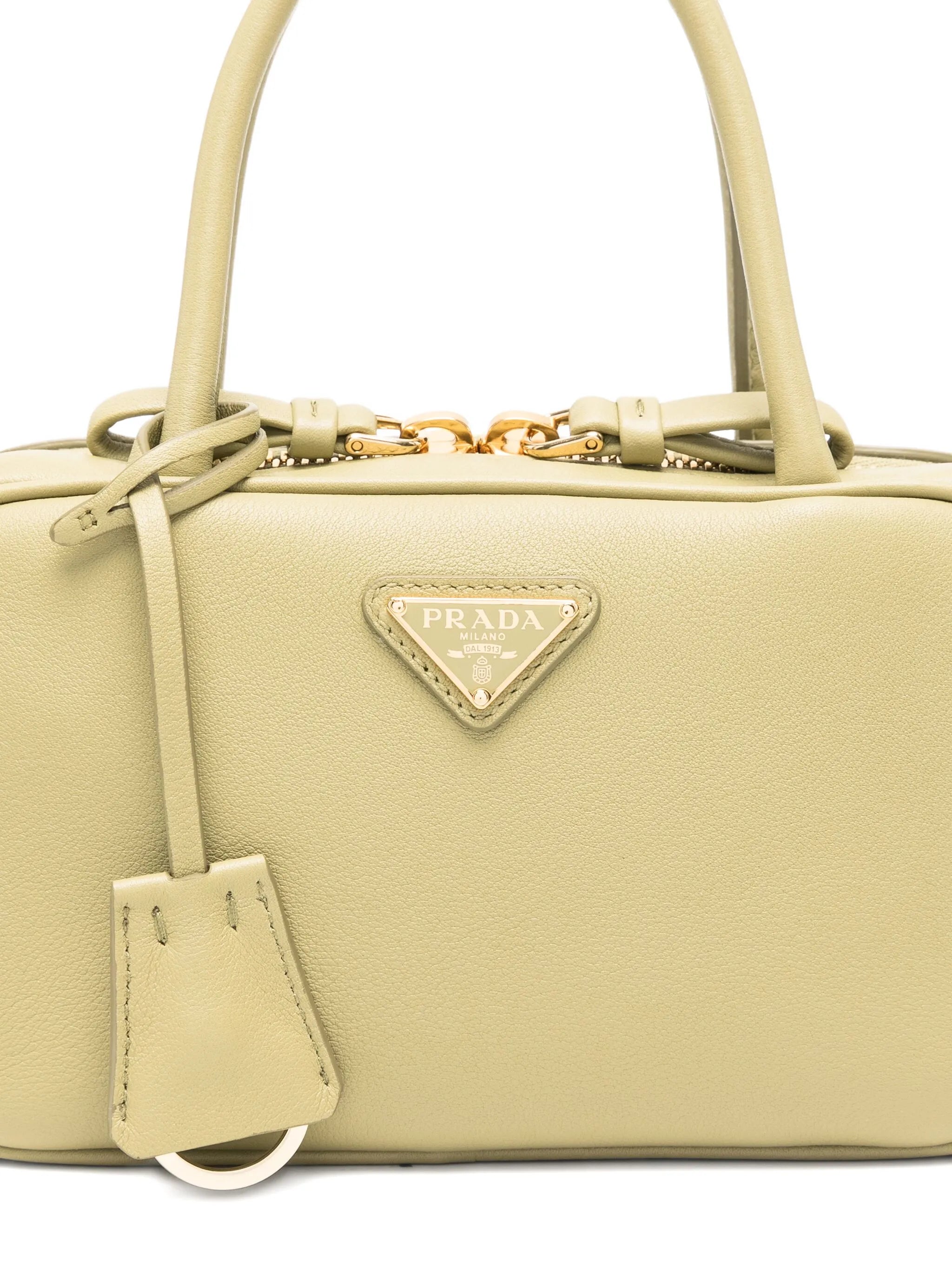 triangle-logo satchel bag