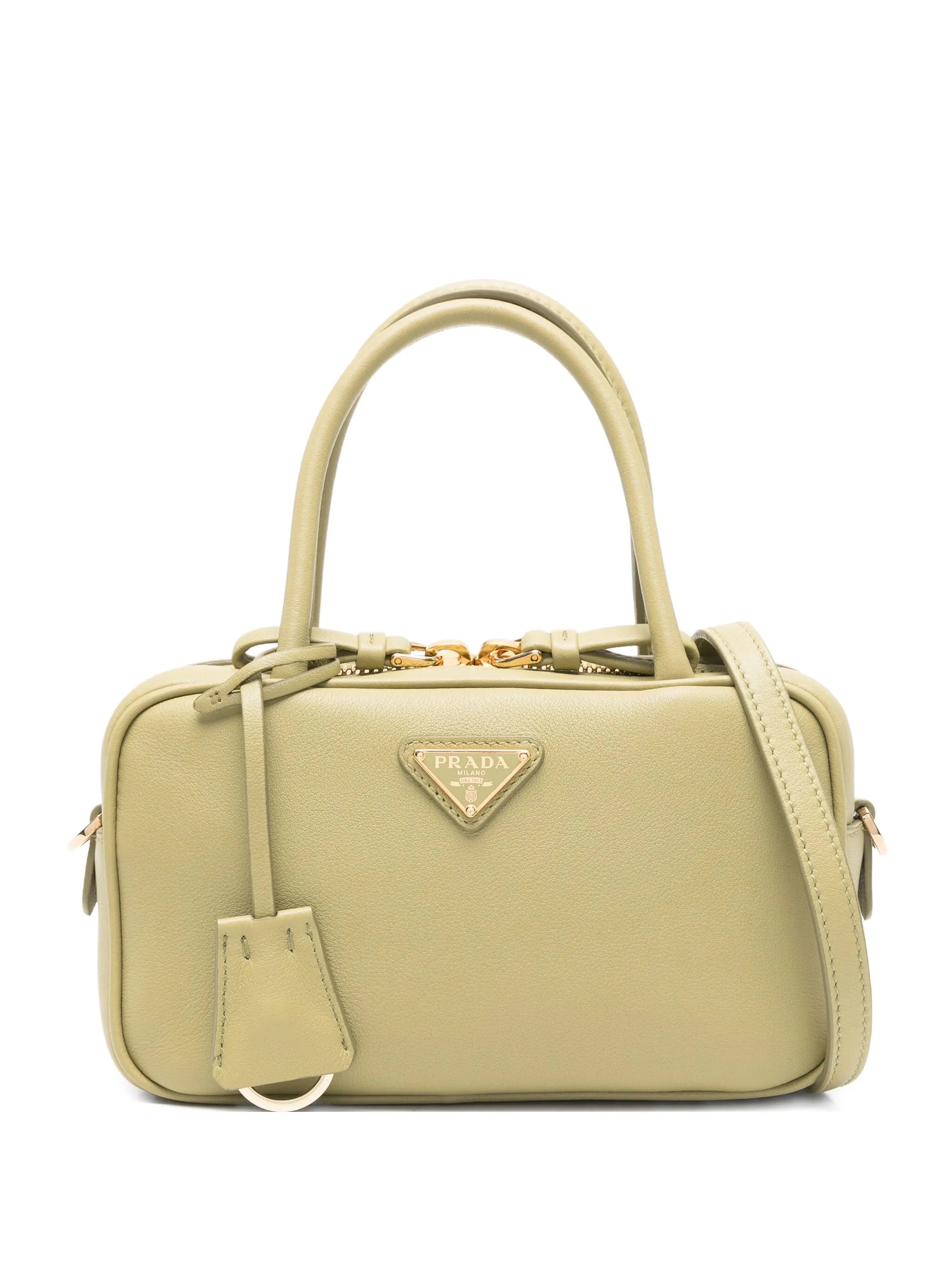 triangle-logo satchel bag