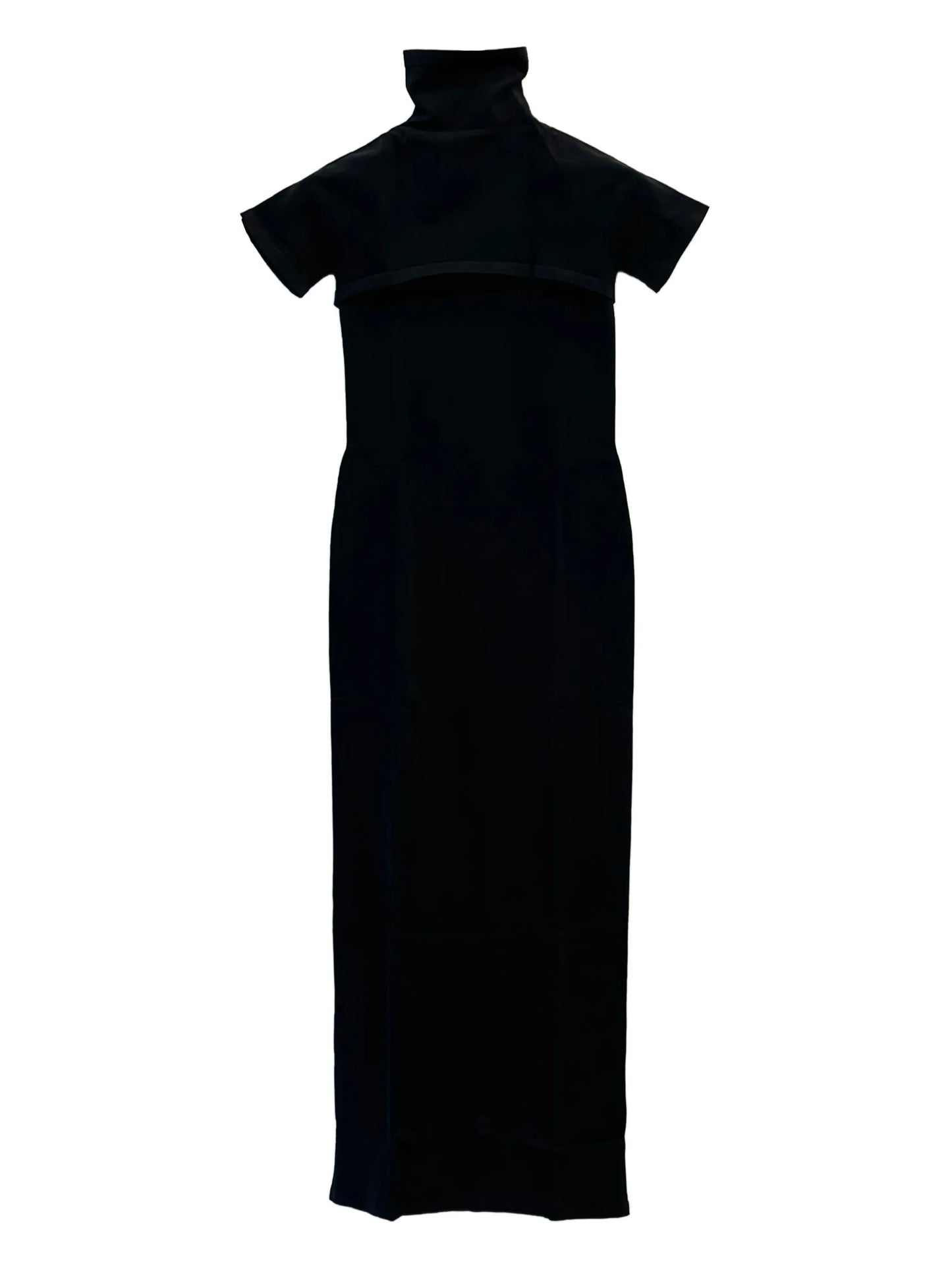 cut-out roll-neck dress