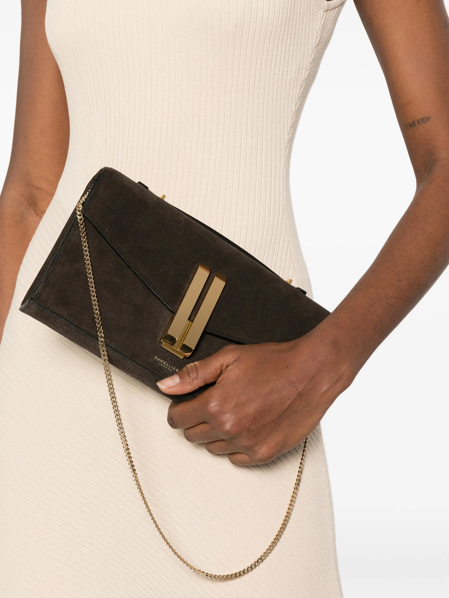 Vancouver suede clutch bag