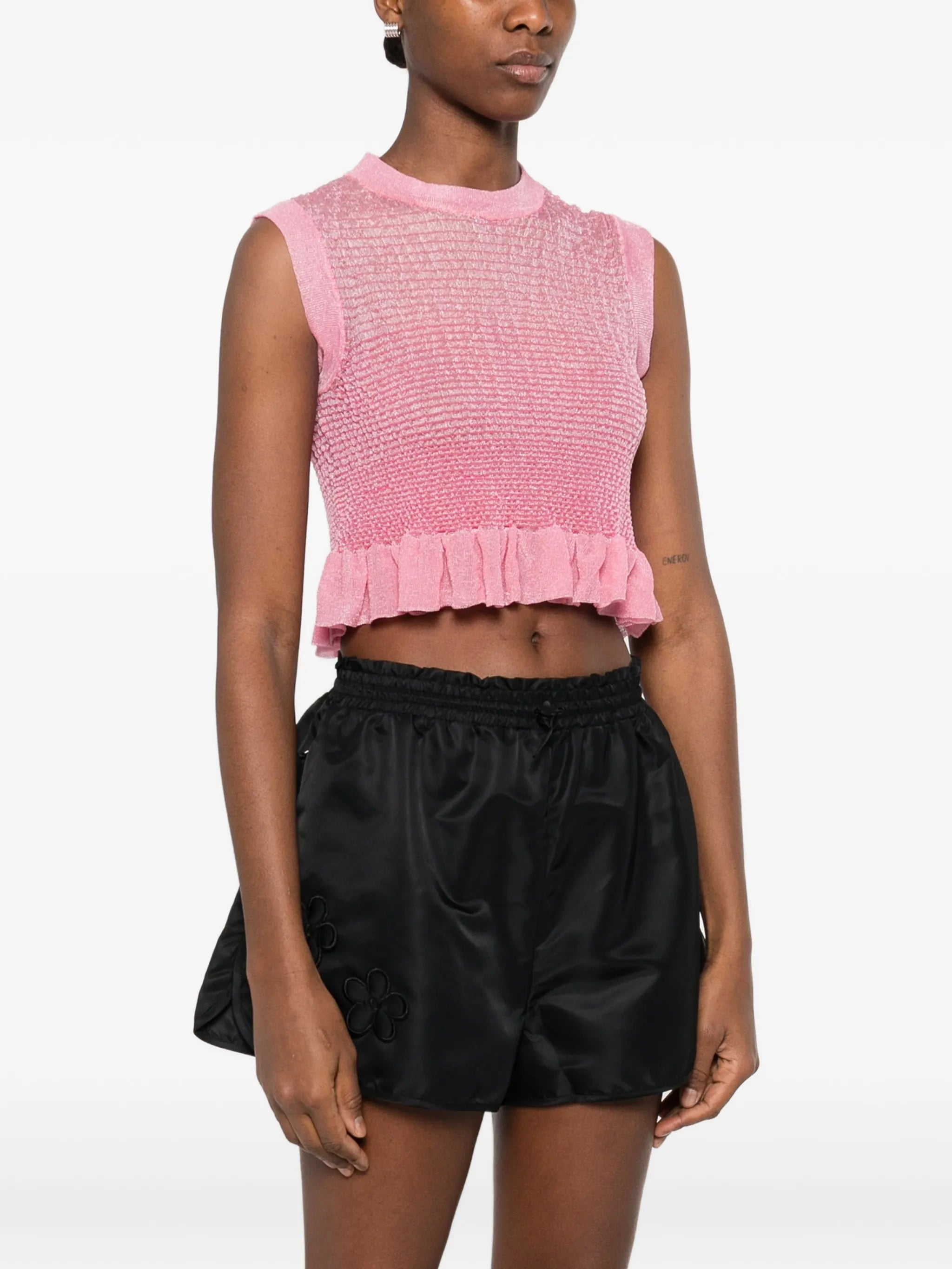ruffles sleeveless tank top
