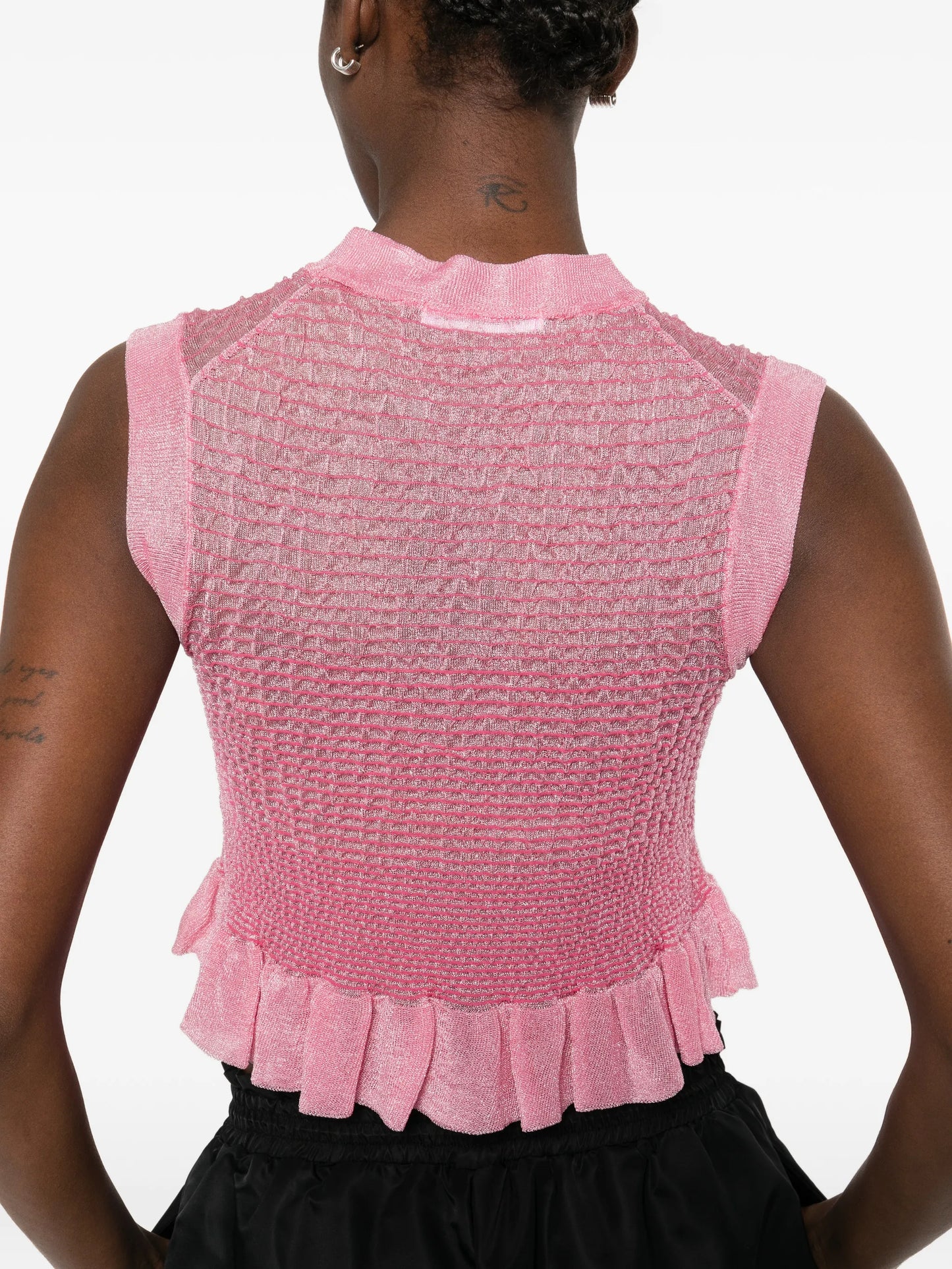 ruffles sleeveless tank top