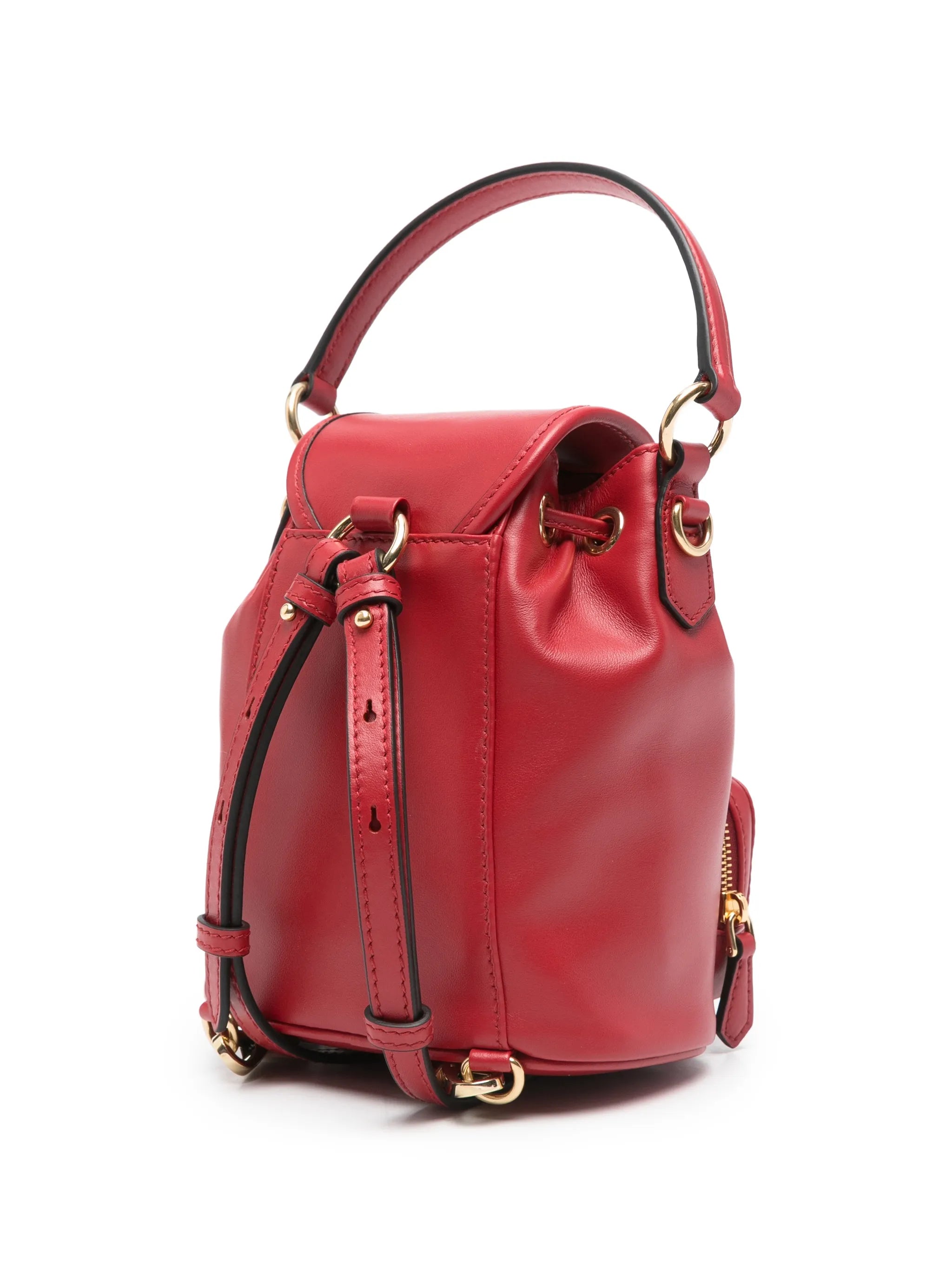mini logo leather backpack