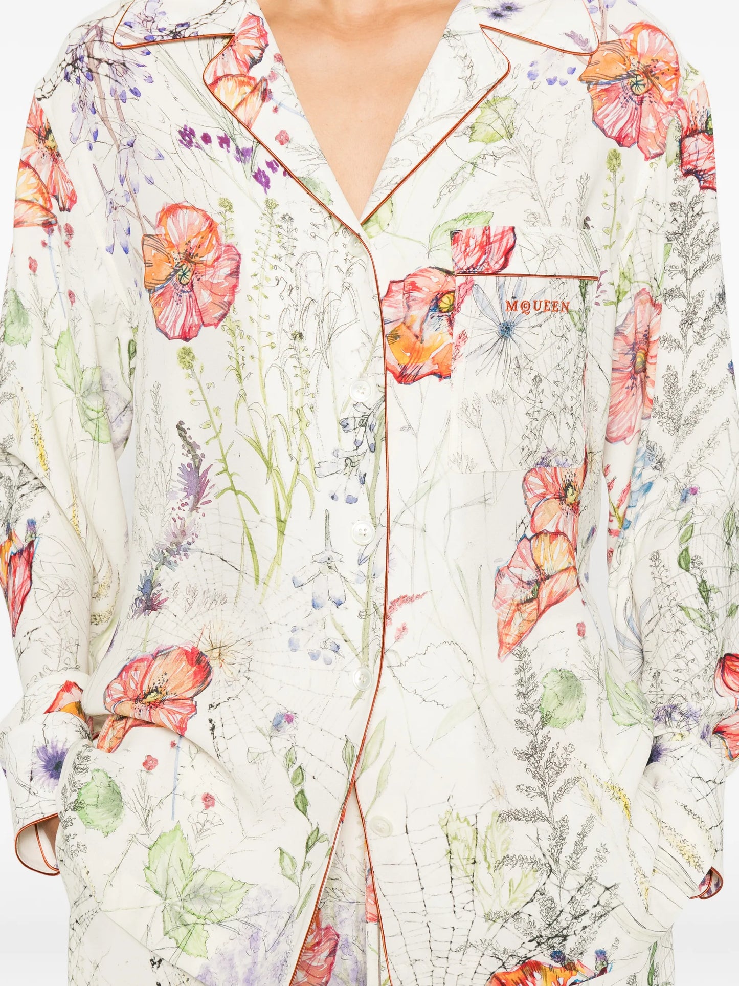 floral-print shirt