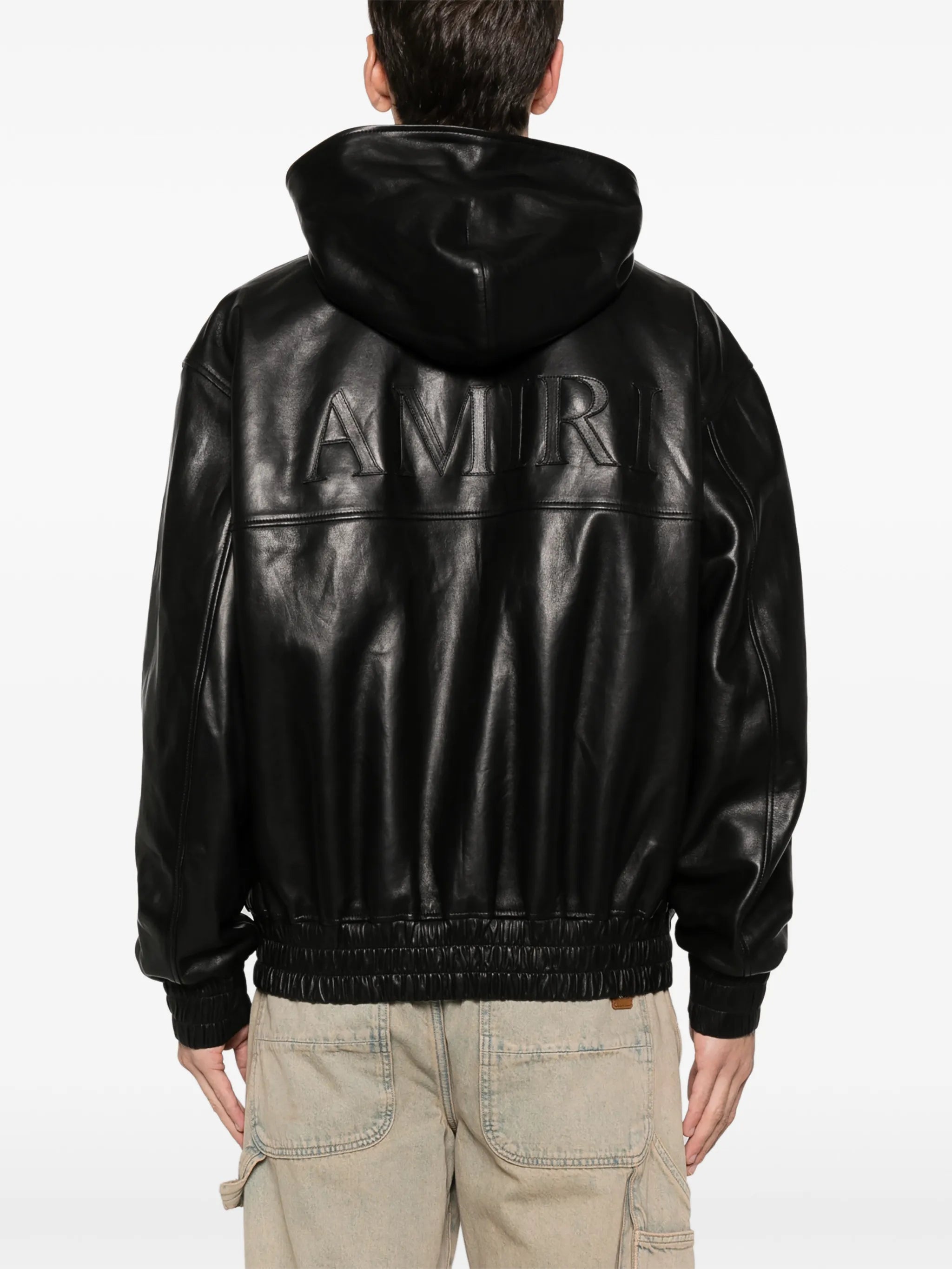 leather zip jacket