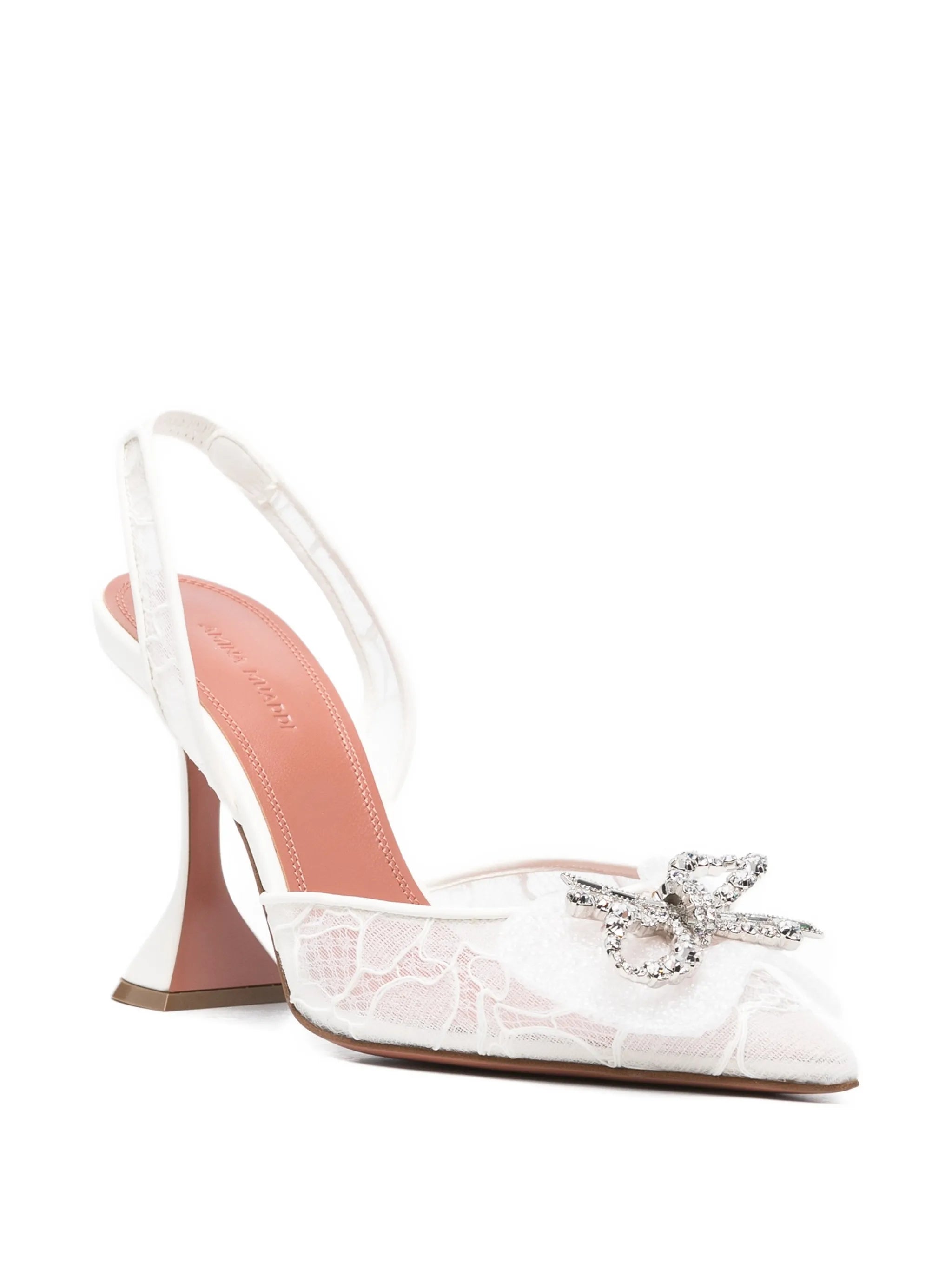 Rosie lace-embellished slingback pumps