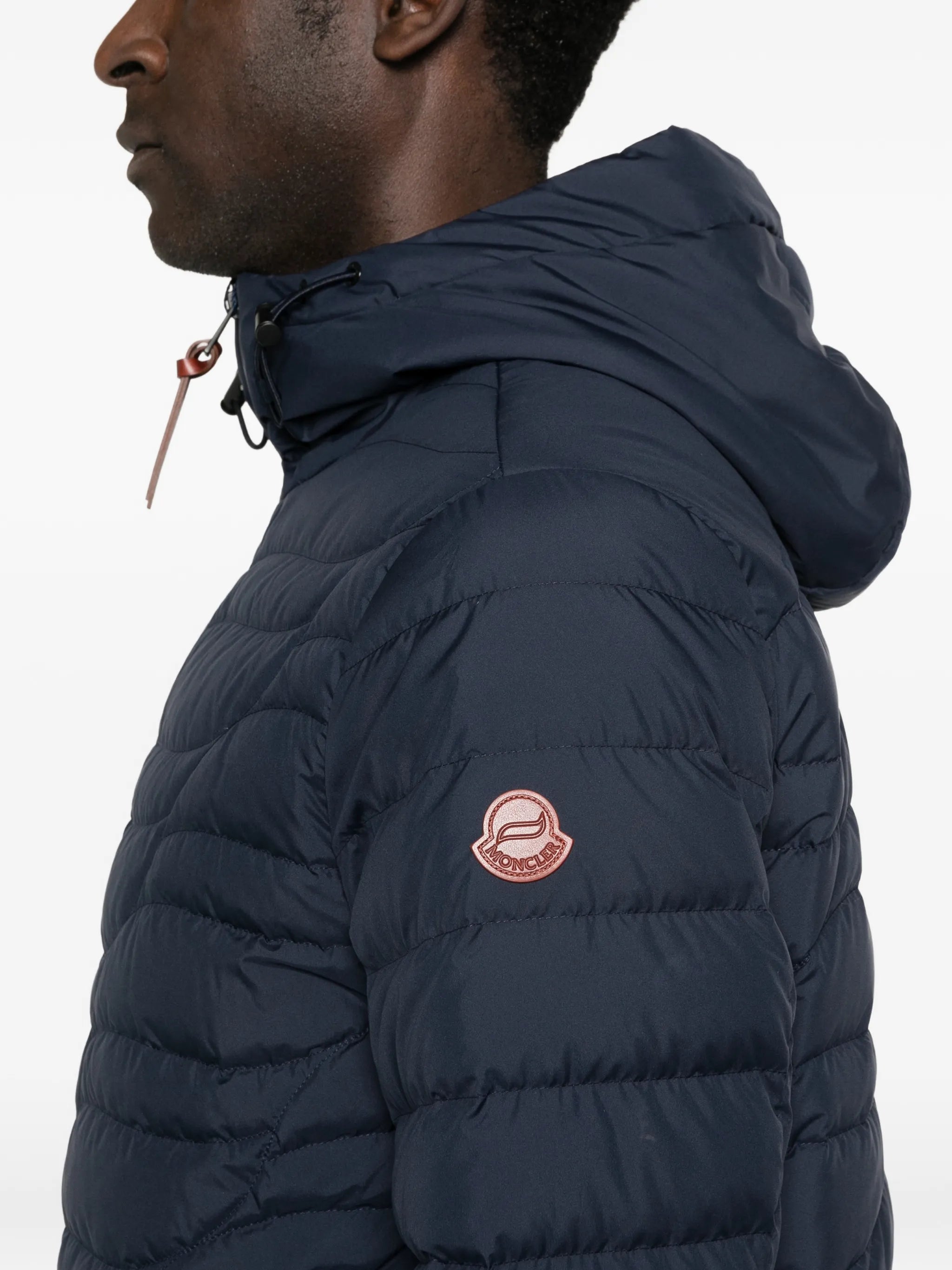 hooded zip-fastening jacket