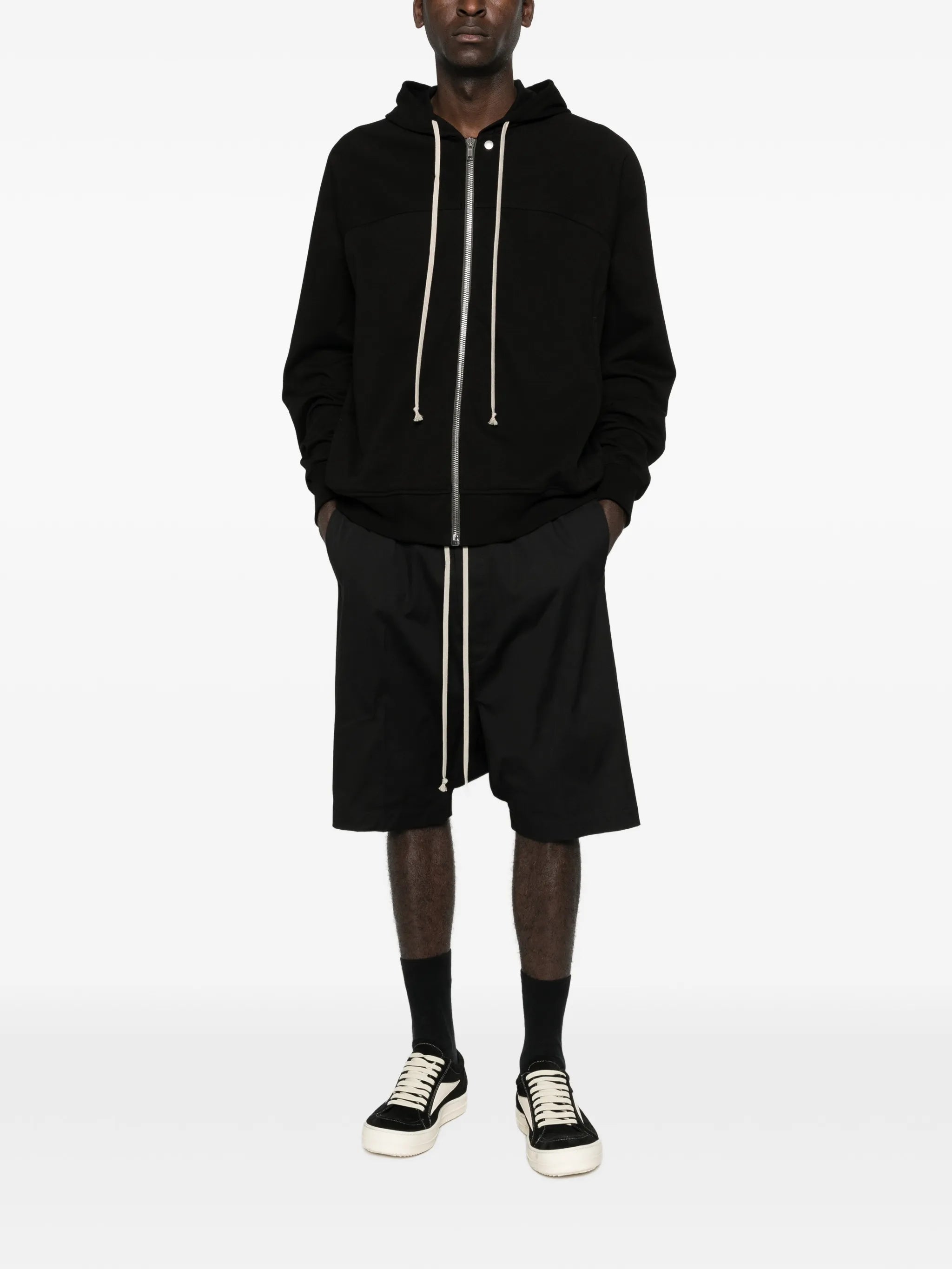 hooded zip windbreaker jacket