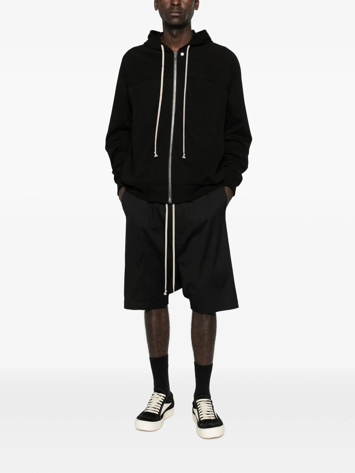 hooded zip windbreaker jacket