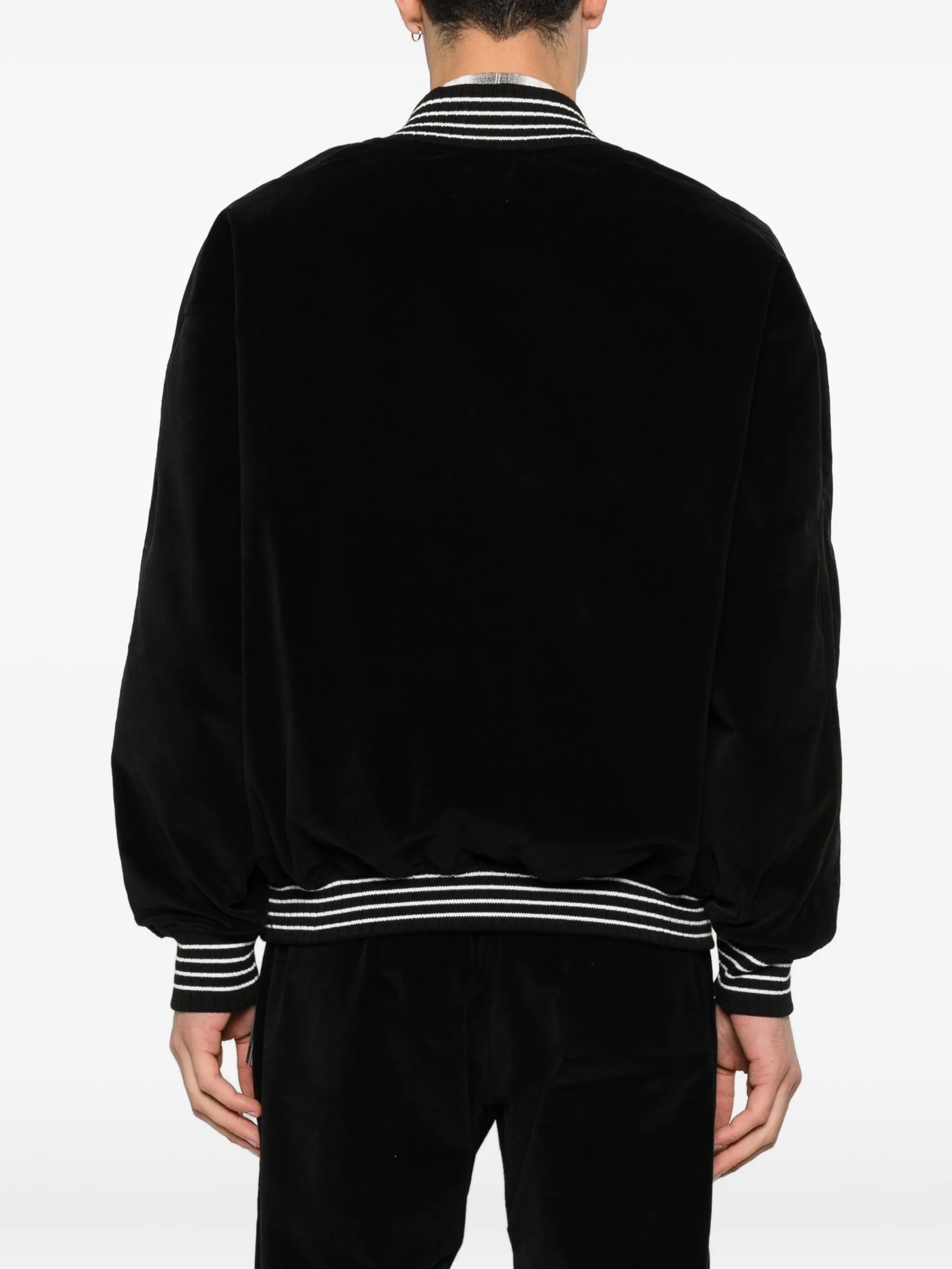 velour quarter-zip sweatshirt