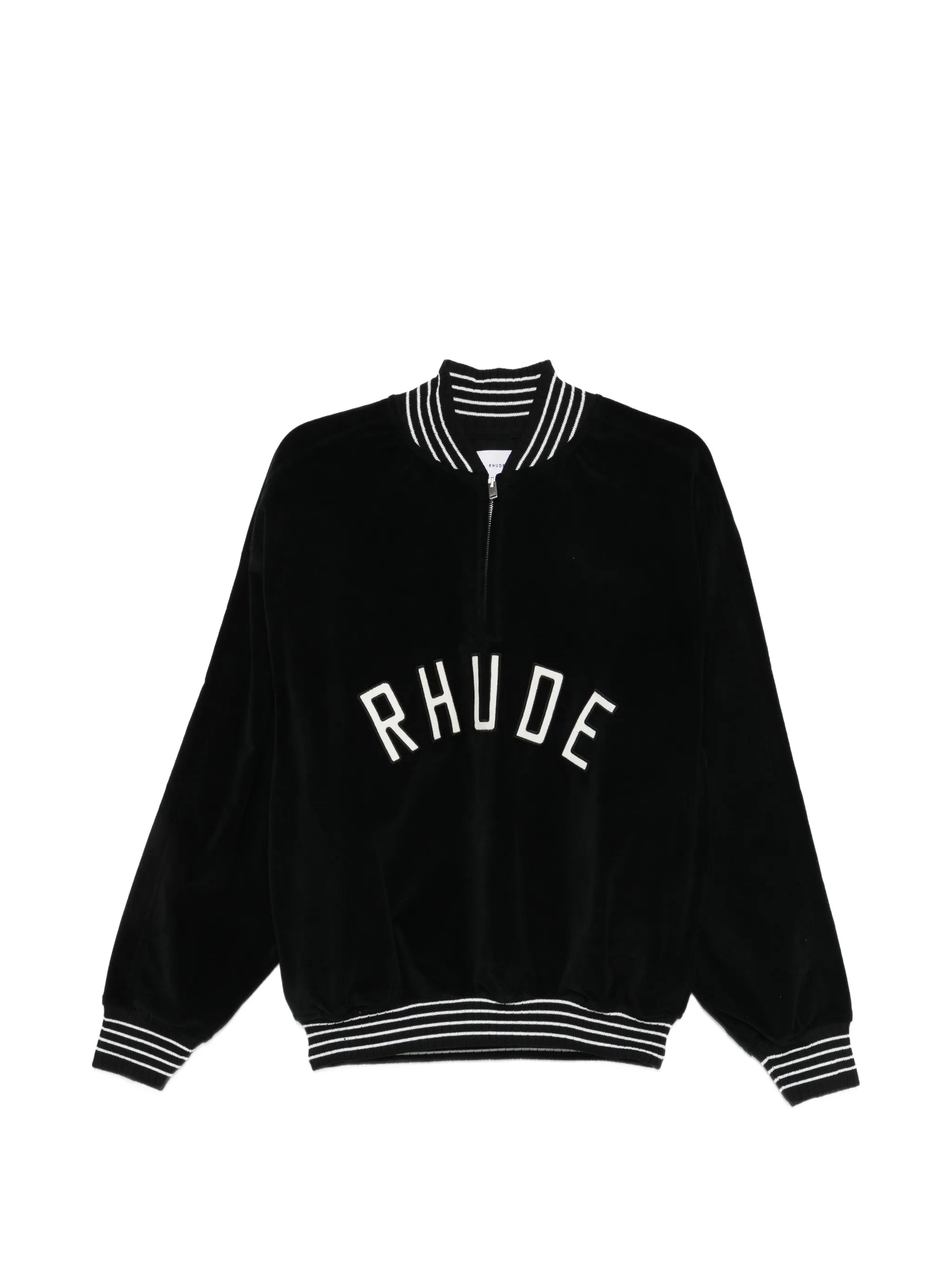 velour quarter-zip sweatshirt