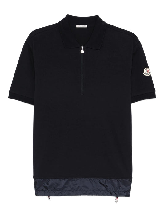 zip piqué polo shirt