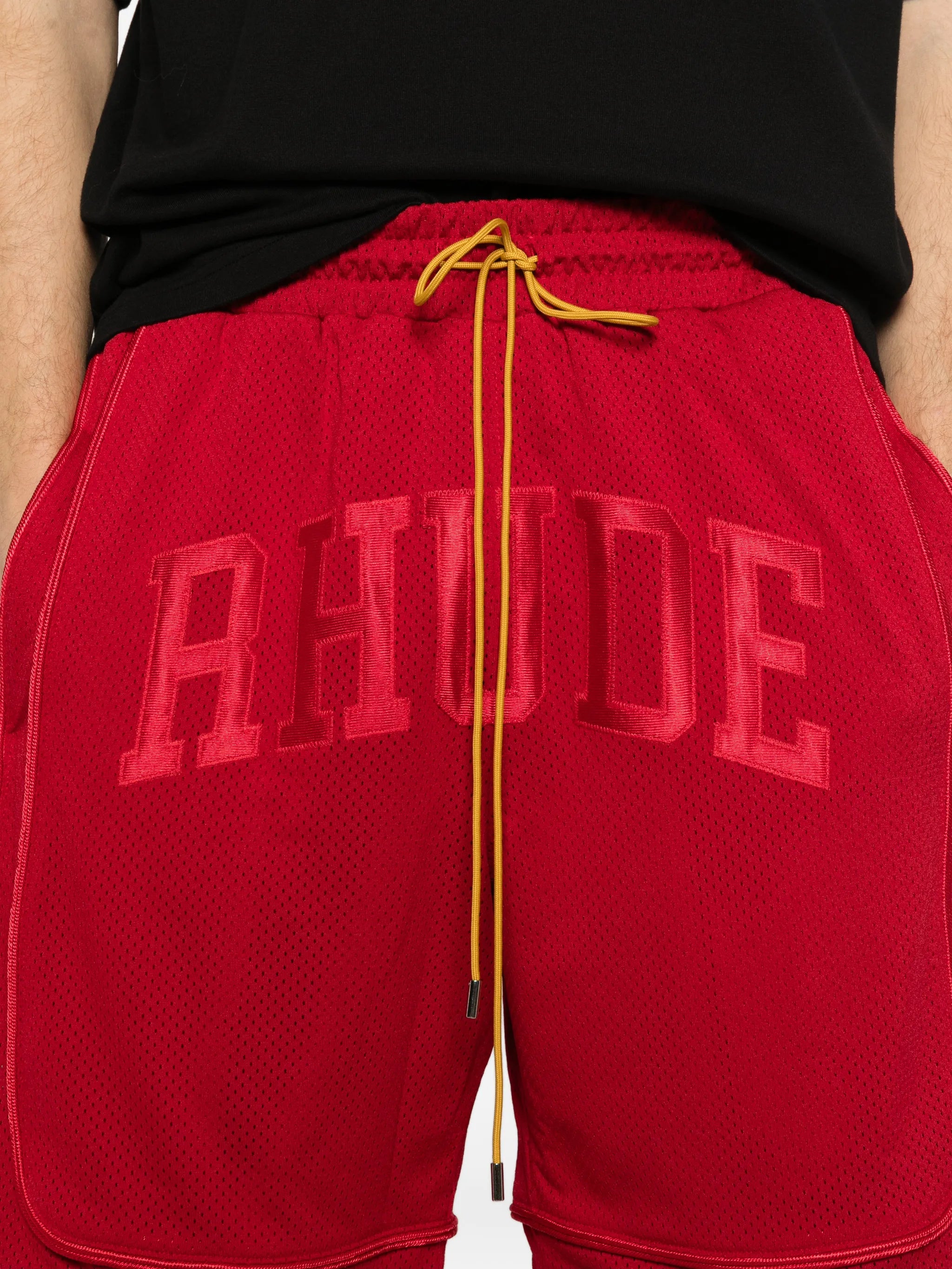 collegiate logo shorts