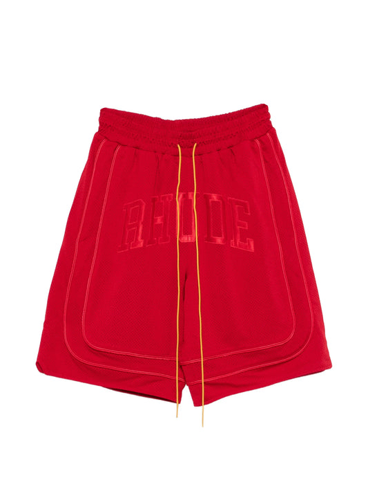 collegiate logo shorts