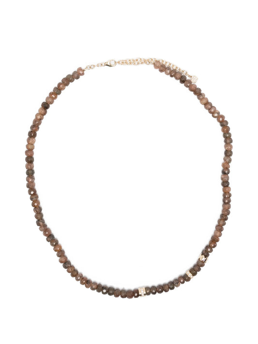 Andalusite rondelle detail necklace