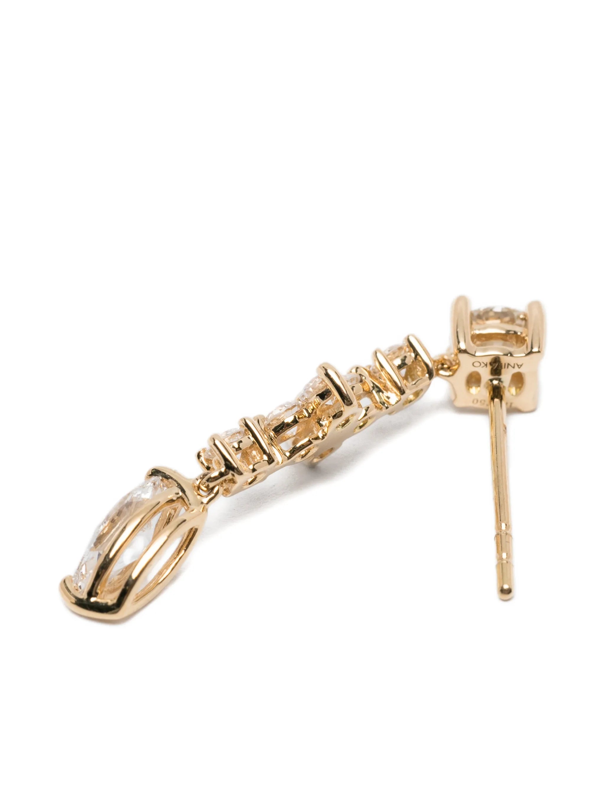 18CT yellow gold Vivi diamond drop earring