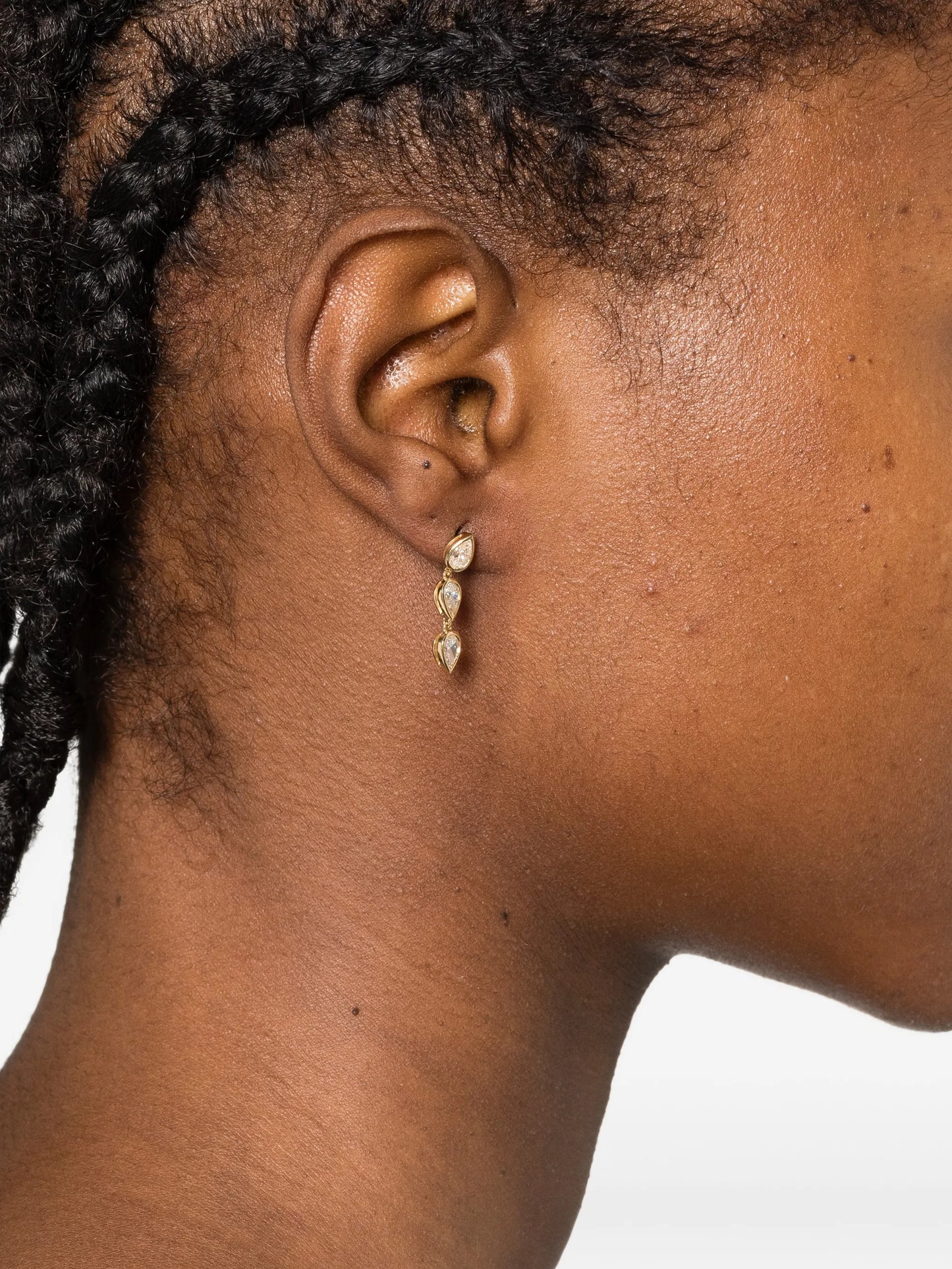 18CT yellow gold Elodie diamond drop earrings
