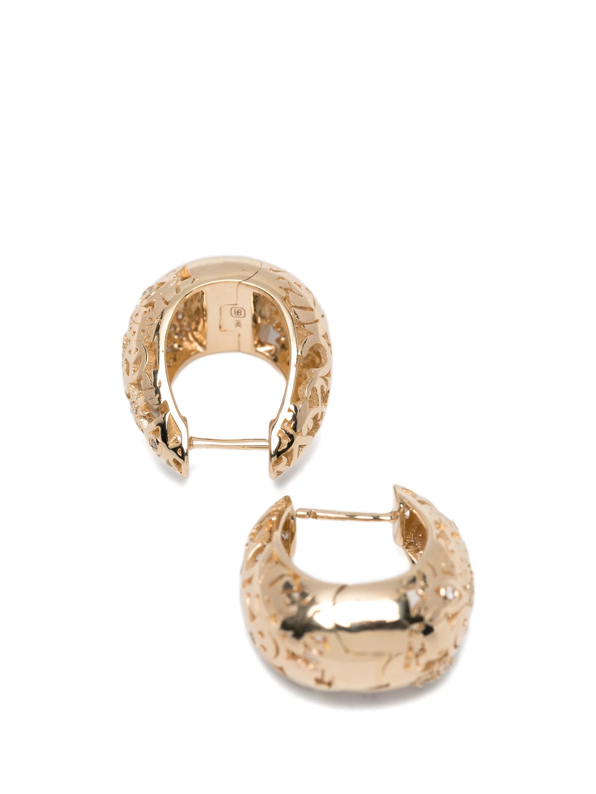 14K gold diamond earrings