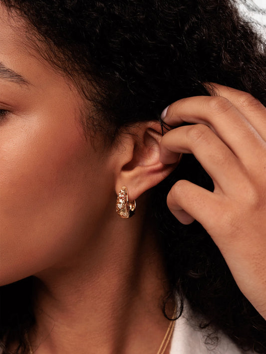 14CT gold diamond earrings