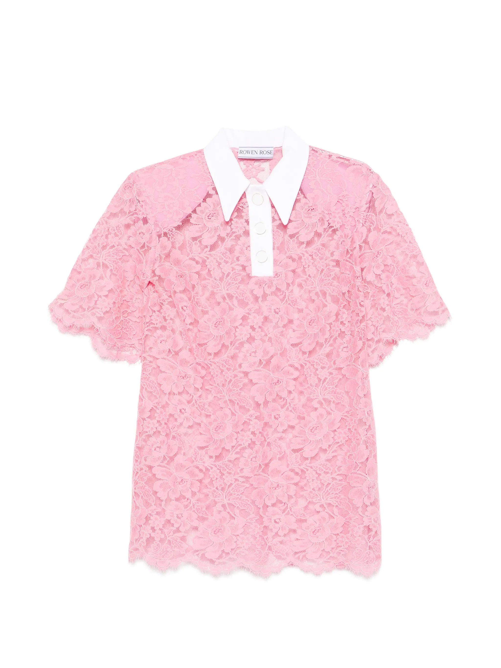 lace polo top
