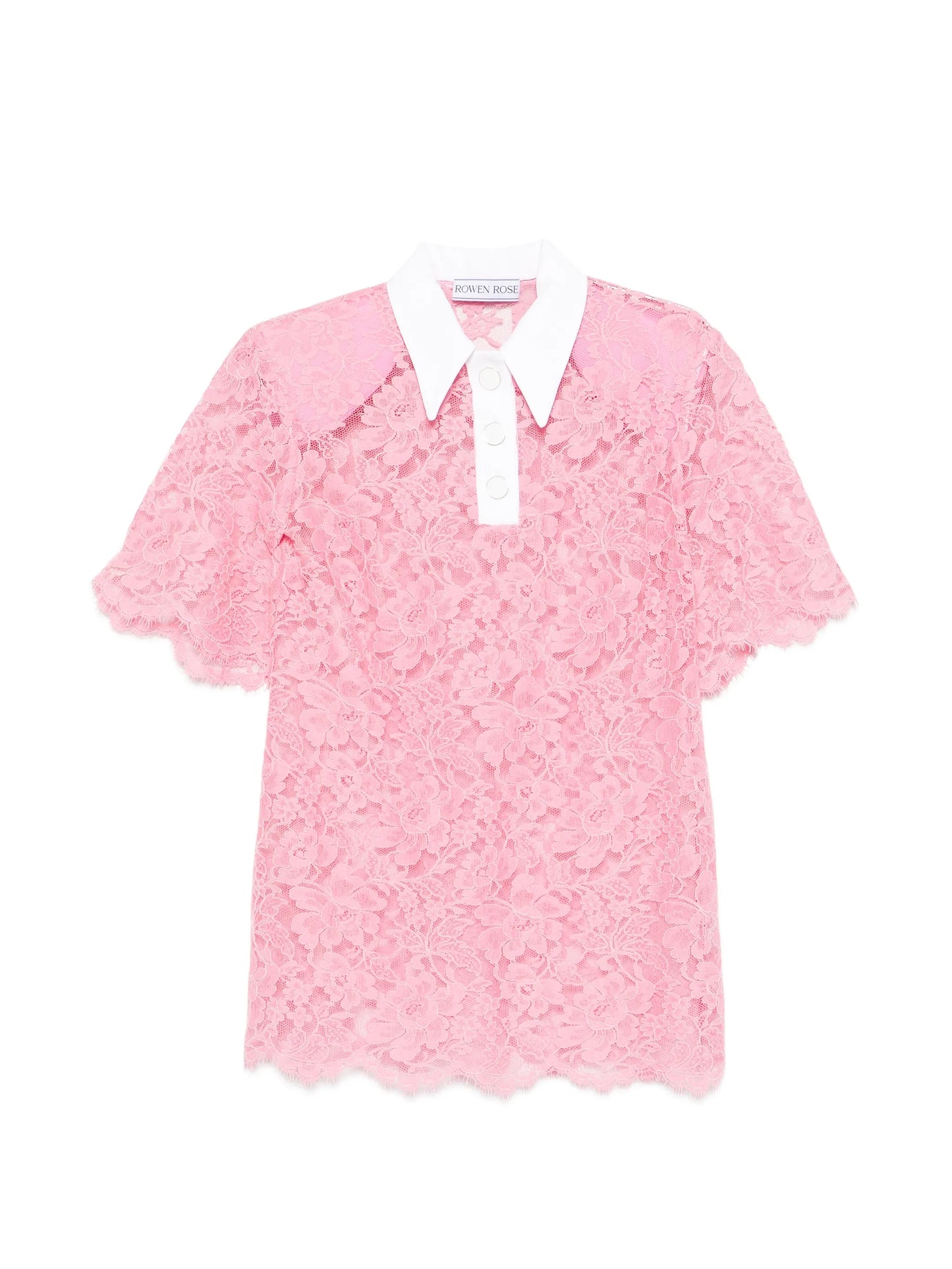 lace polo top