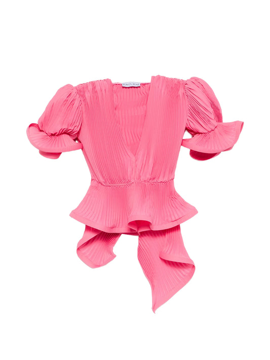 pleated puffy blouse